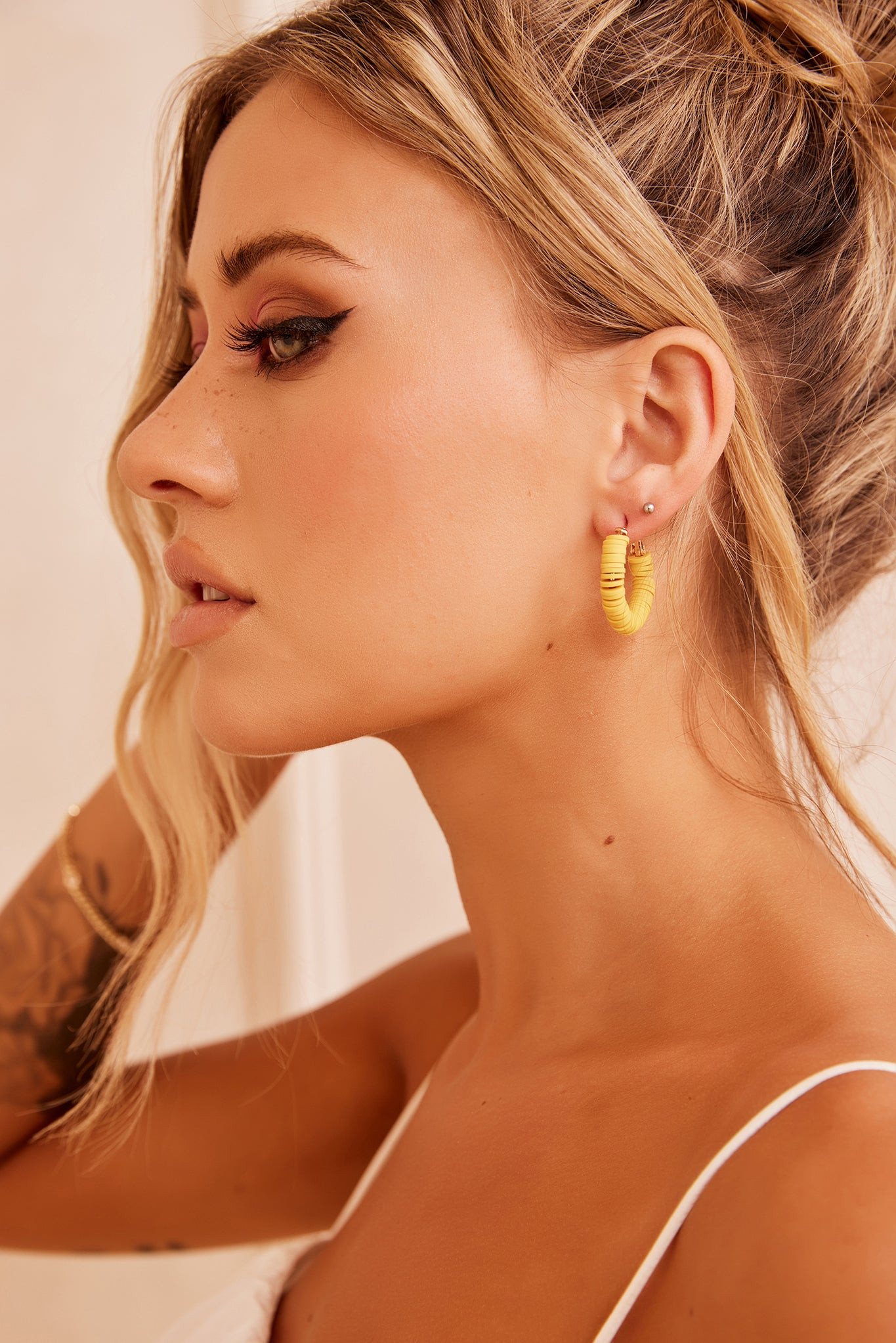 Audrey Hoop Earrings - Mustard | Sage and Paige AUS.