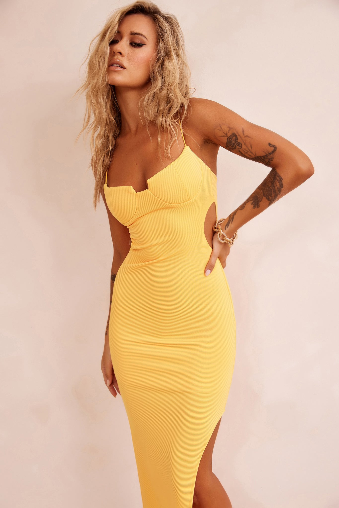 Stacked Up Midi Dress - Mango | Sage and Paige AUS.