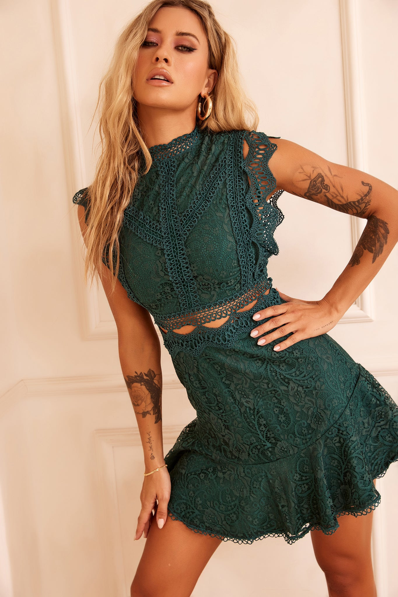 Worth The Chase Dress - Forest Green | Sage and Paige AUS.