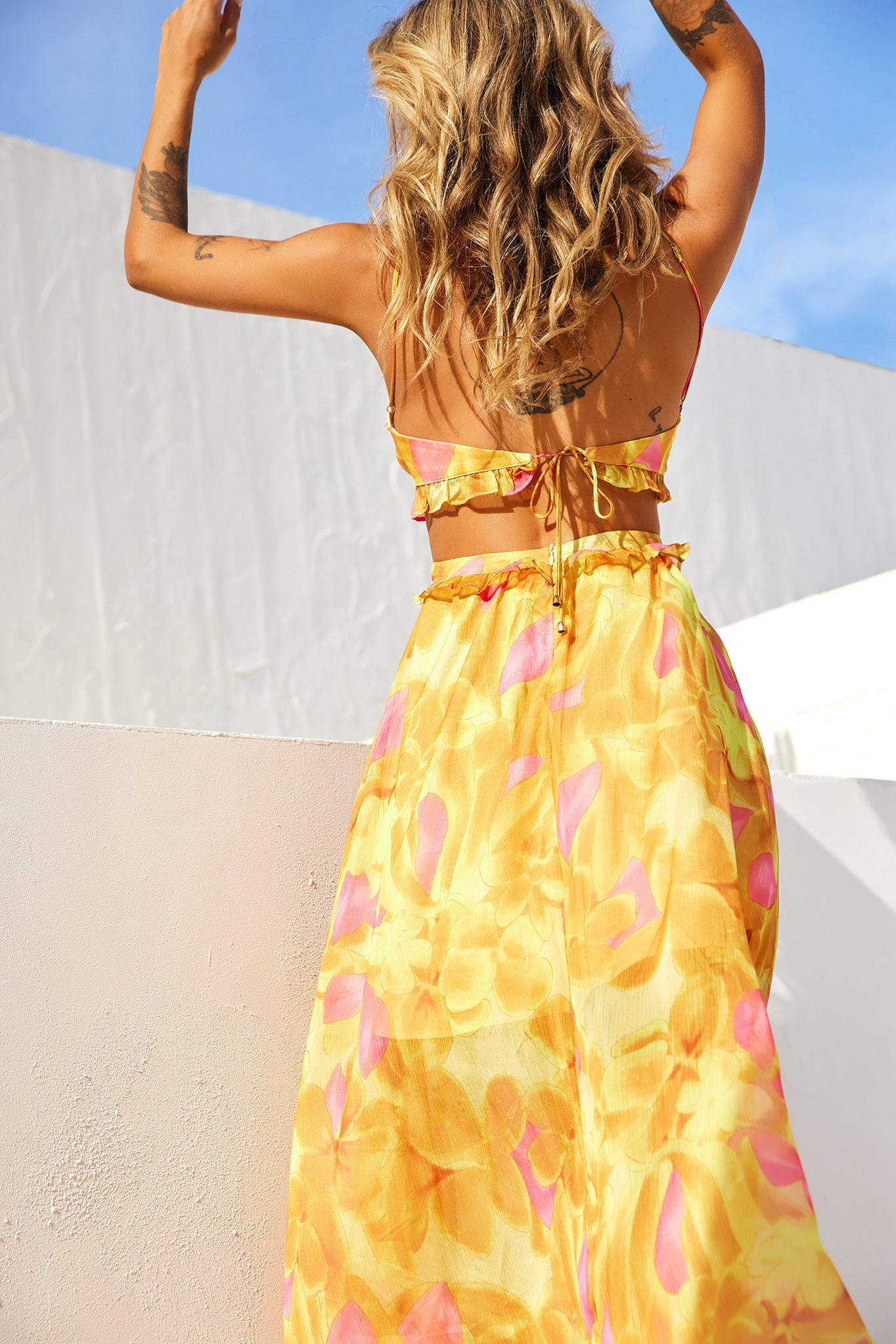 Early Sunset Maxi Dress - Yellow | Sage and Paige AUS.