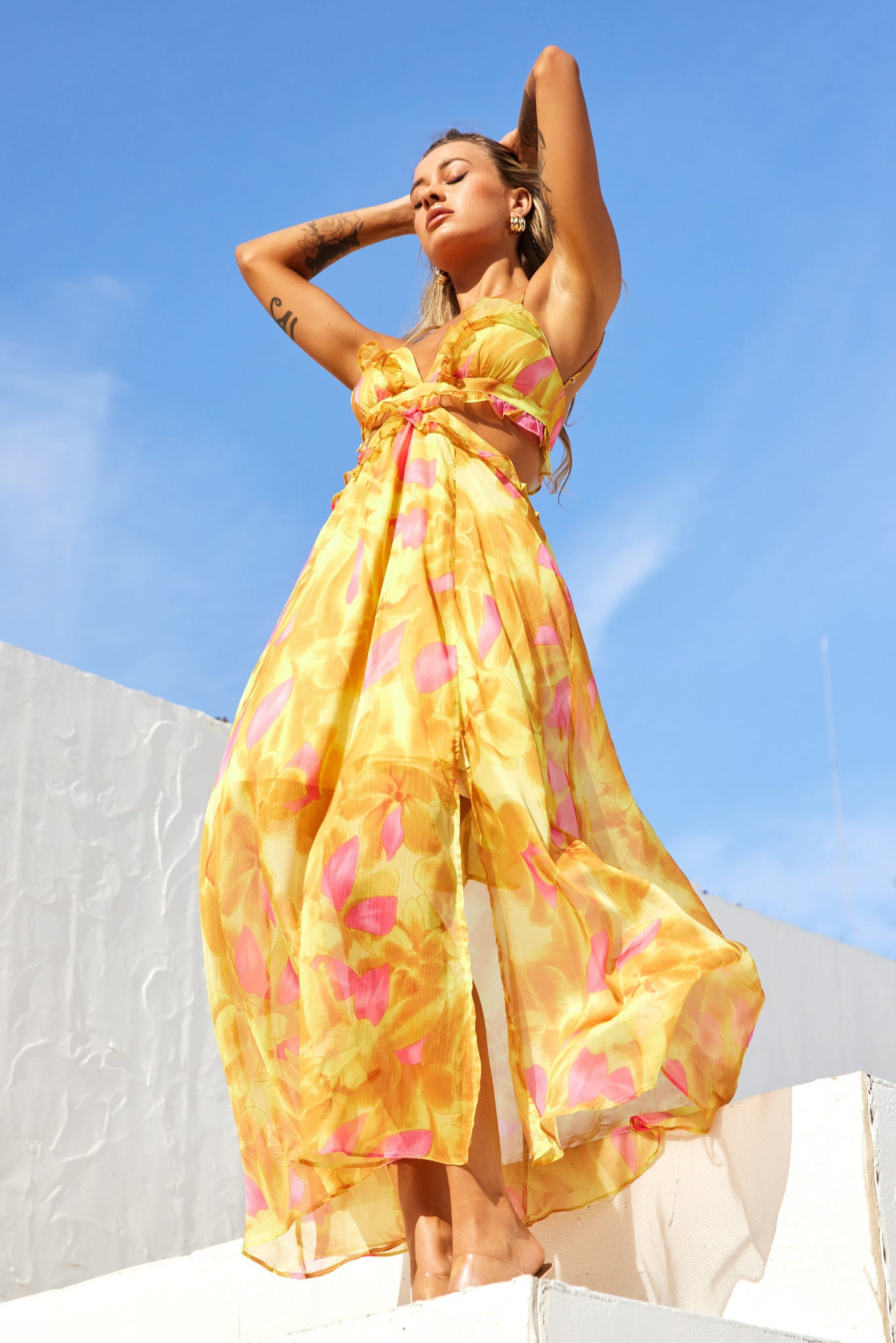 Early Sunset Maxi Dress - Yellow | Sage and Paige AUS.