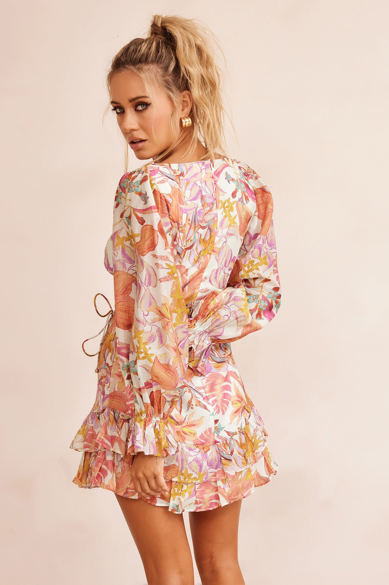 Addison Mini Dress - Orange Multi | Sage and Paige AUS.
