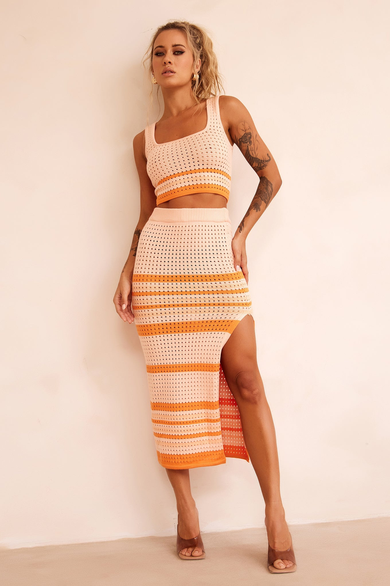 In The Groove Cropped Top - Orange | Sage and Paige AUS.