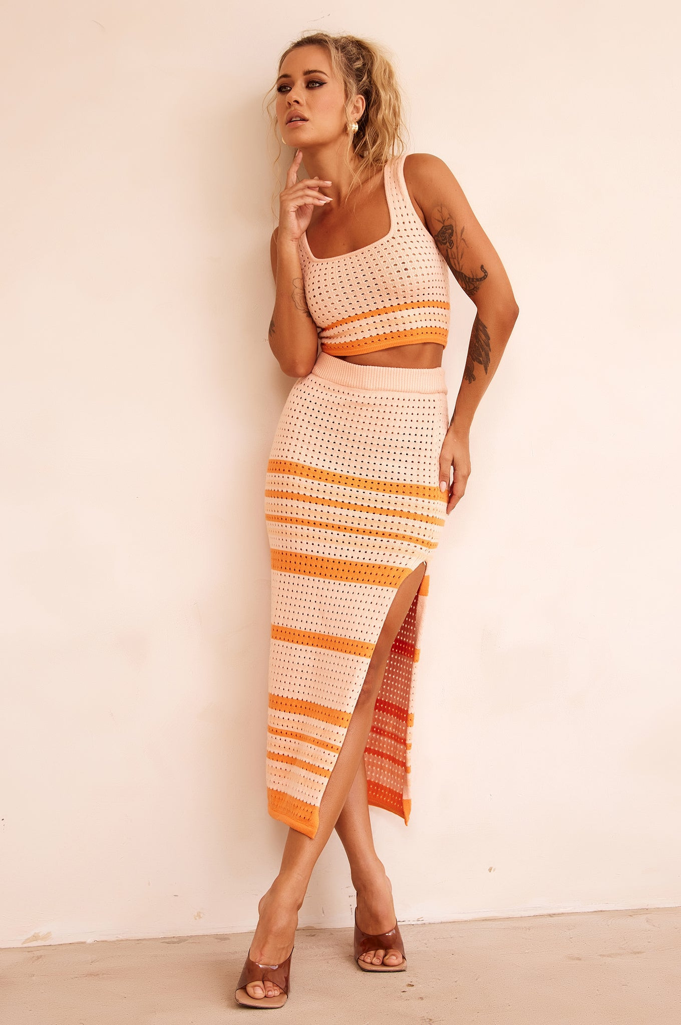 In The Groove Cropped Top - Orange | Sage and Paige AUS.