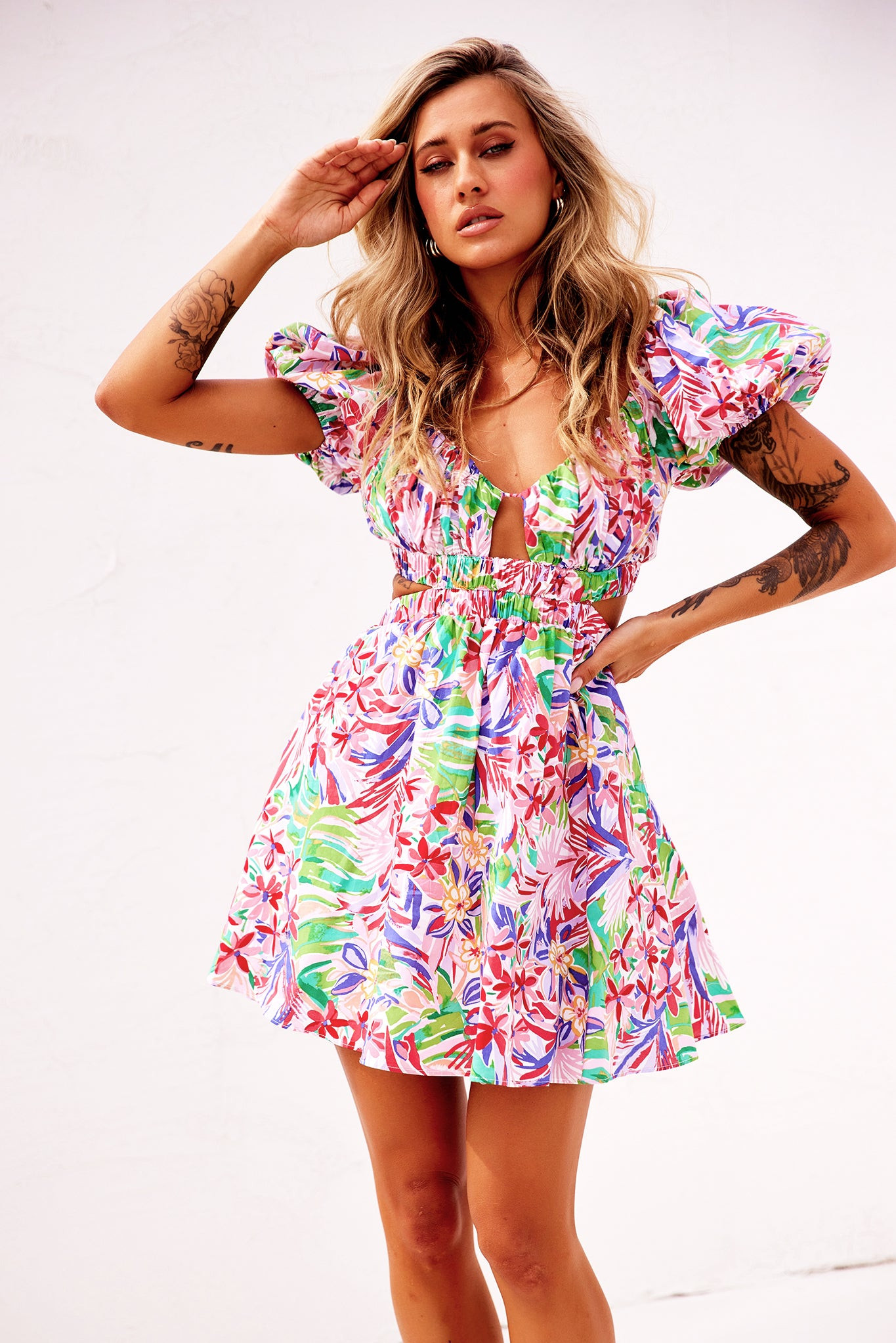 Reasons Mini Dress - Pink Multi | Sage and Paige AUS.