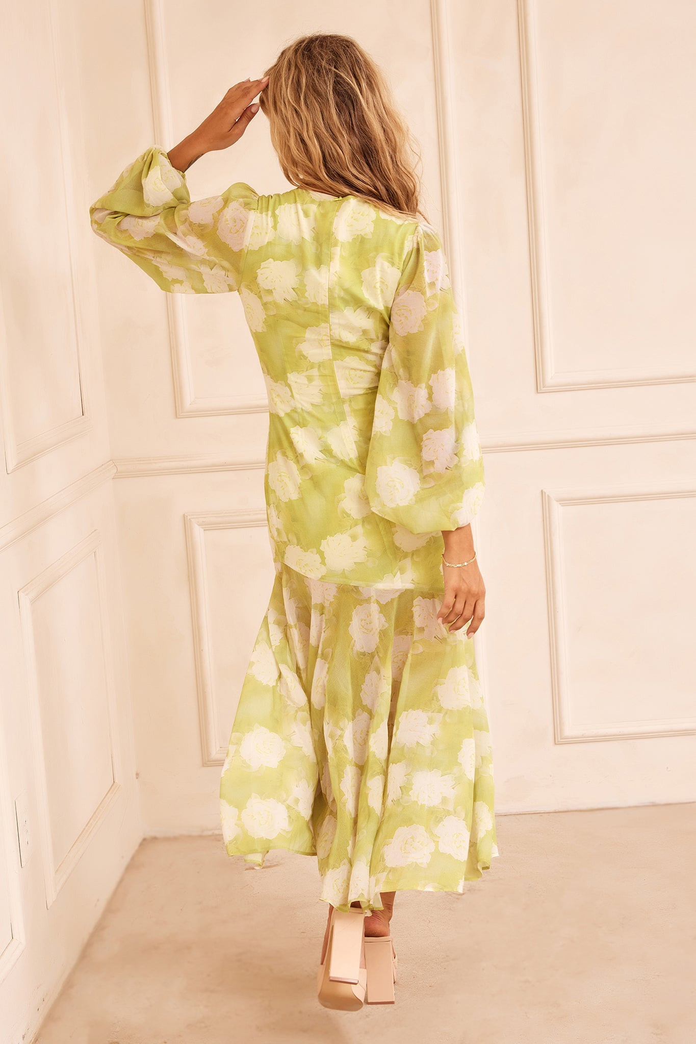 Formation Midi Dress - Lime | Sage and Paige AUS.