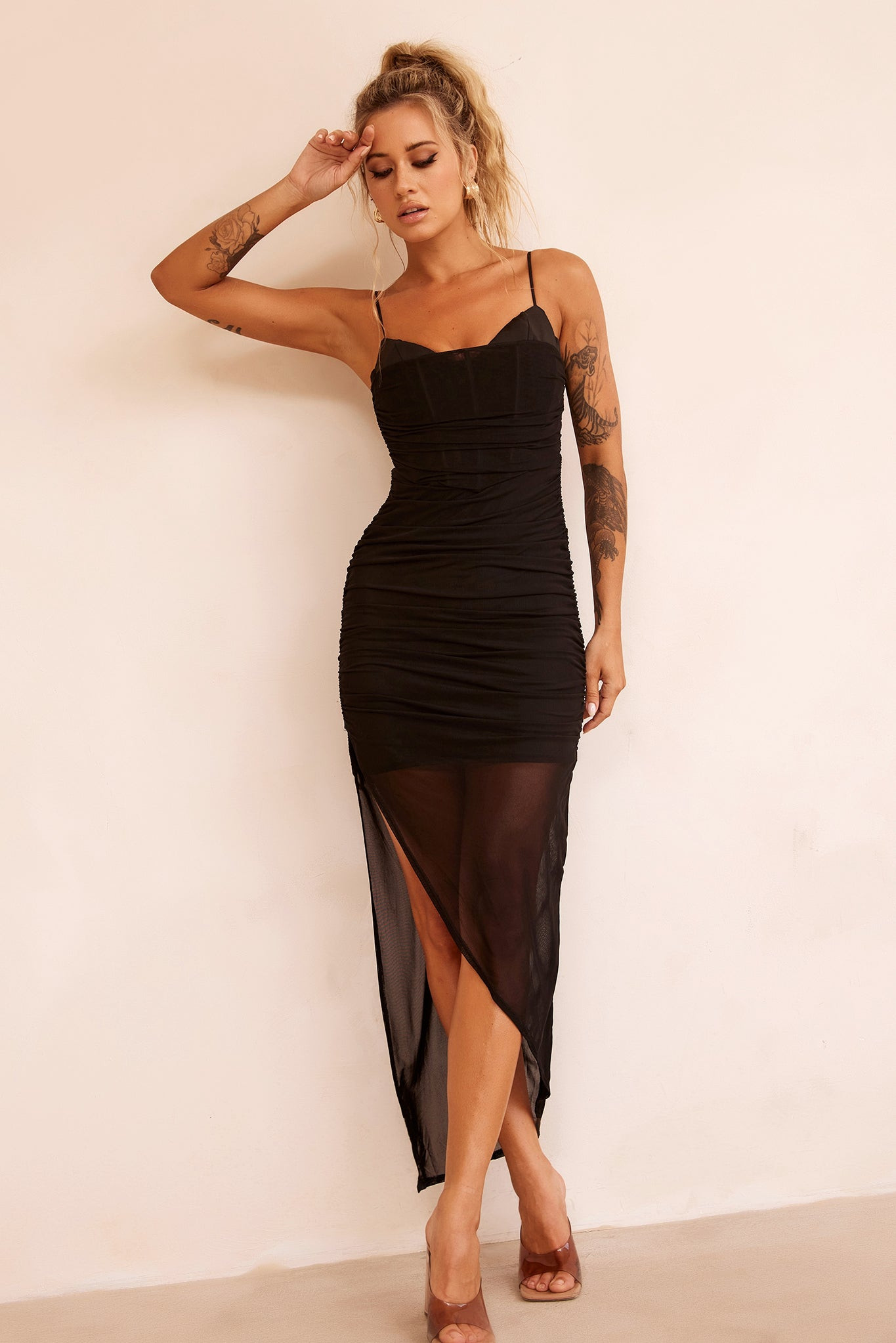 Find Myself Midi Dress - Black | Sage and Paige AUS.