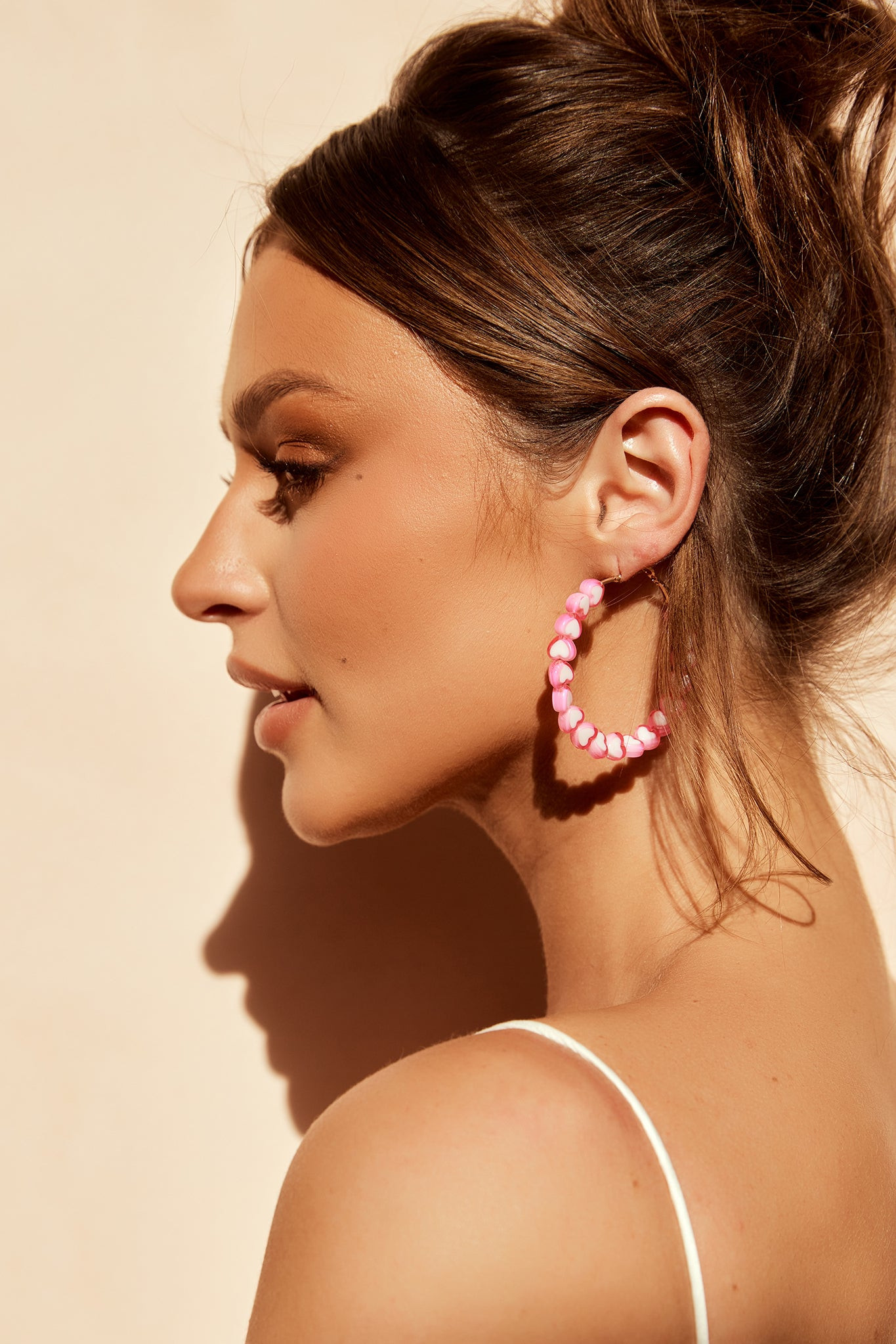 Oversized Heart Hoop Earrings - Pink | Sage and Paige AUS.