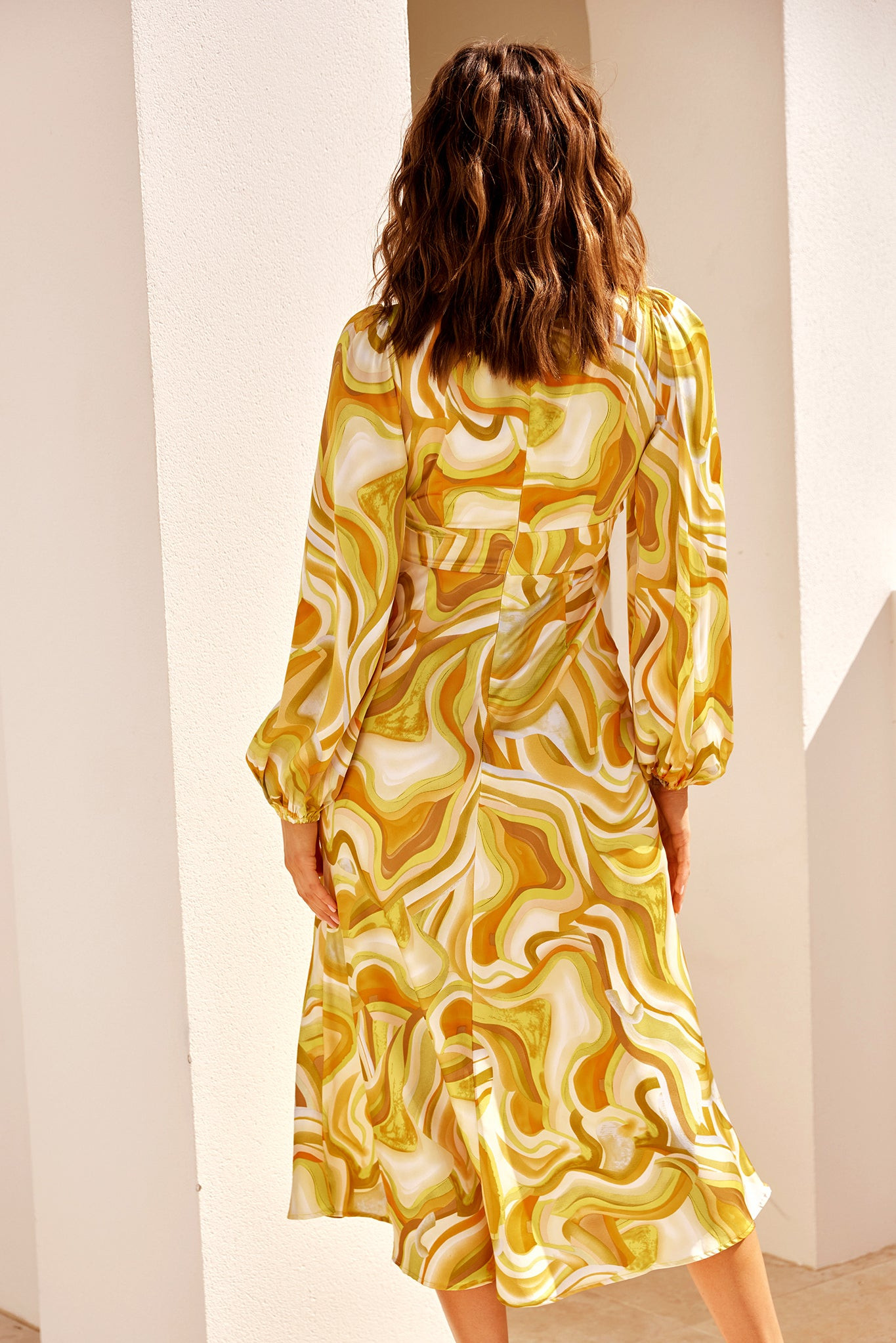 All That Matters Midi Dress - Yellow Multi | Sage and Paige AUS.