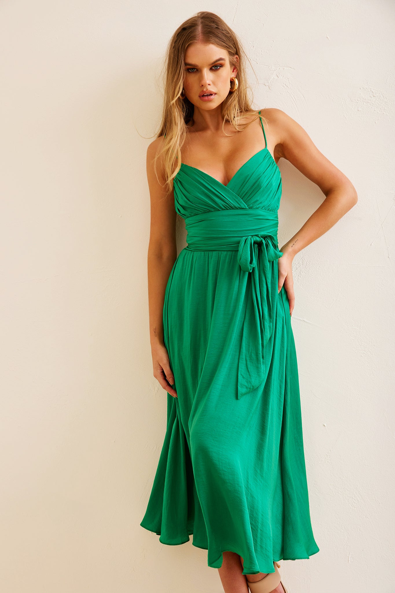 Switch Up Midi Dress - Emerald | Sage and Paige AUS.