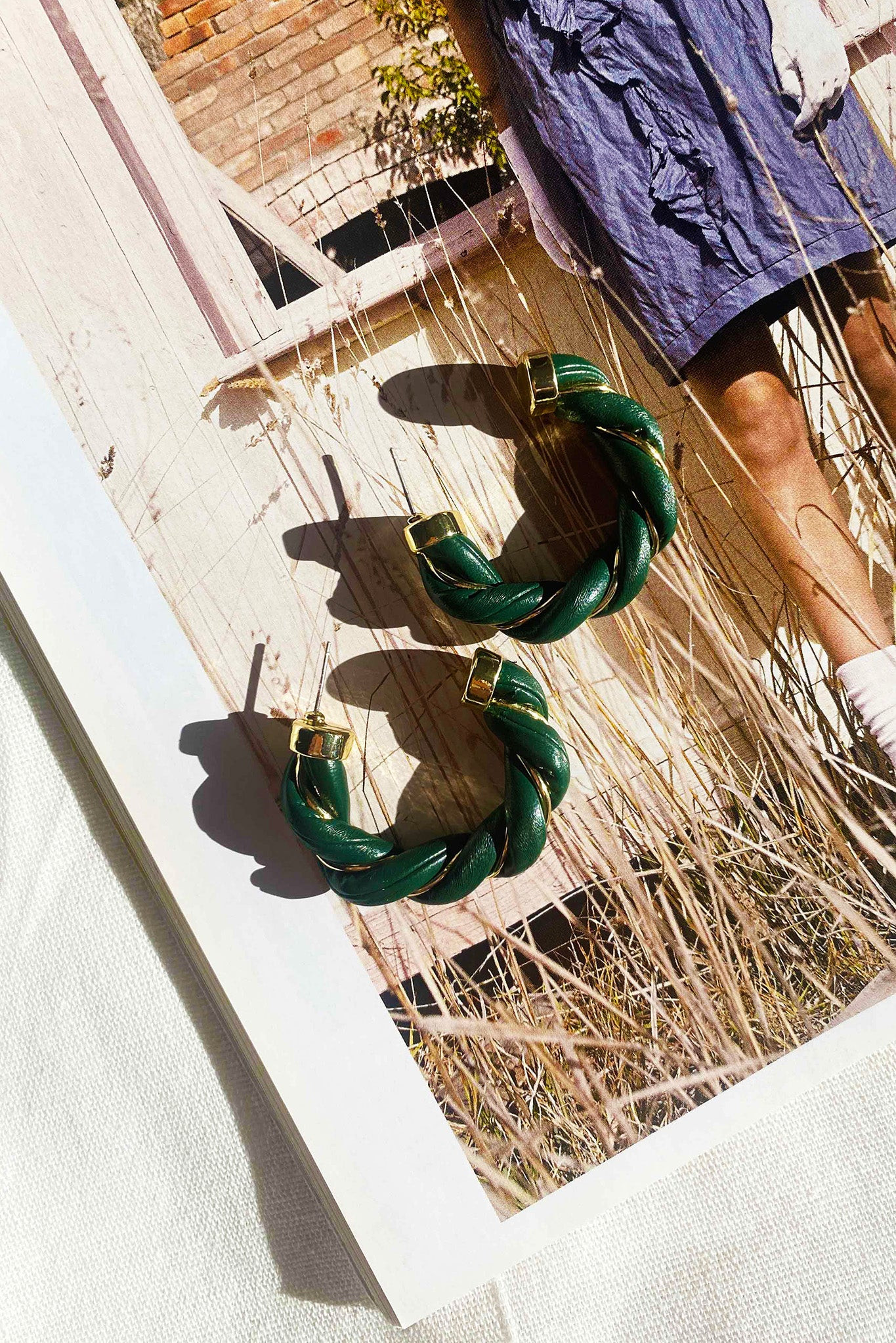 Drift Away Hoop Earrings - Forest Green | Sage and Paige AUS.