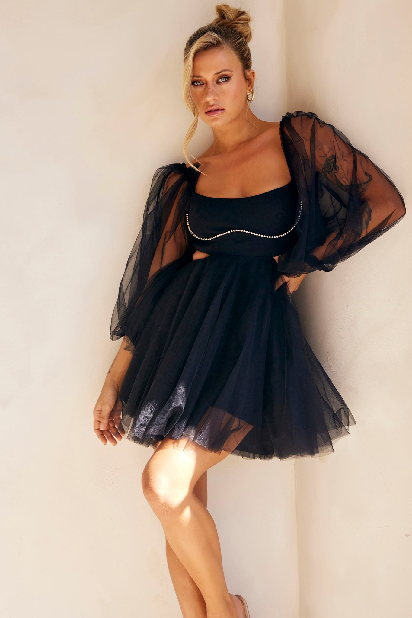 Saint Malo Mini Dress - Black | Sage and Paige AUS.