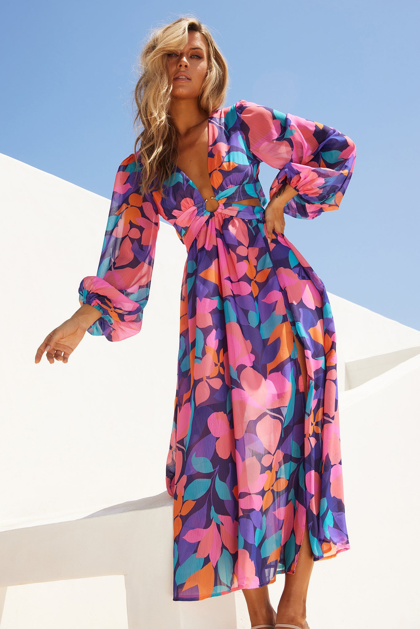 Shooting Stars Maxi Dress - Purple Multi | Sage and Paige AUS.
