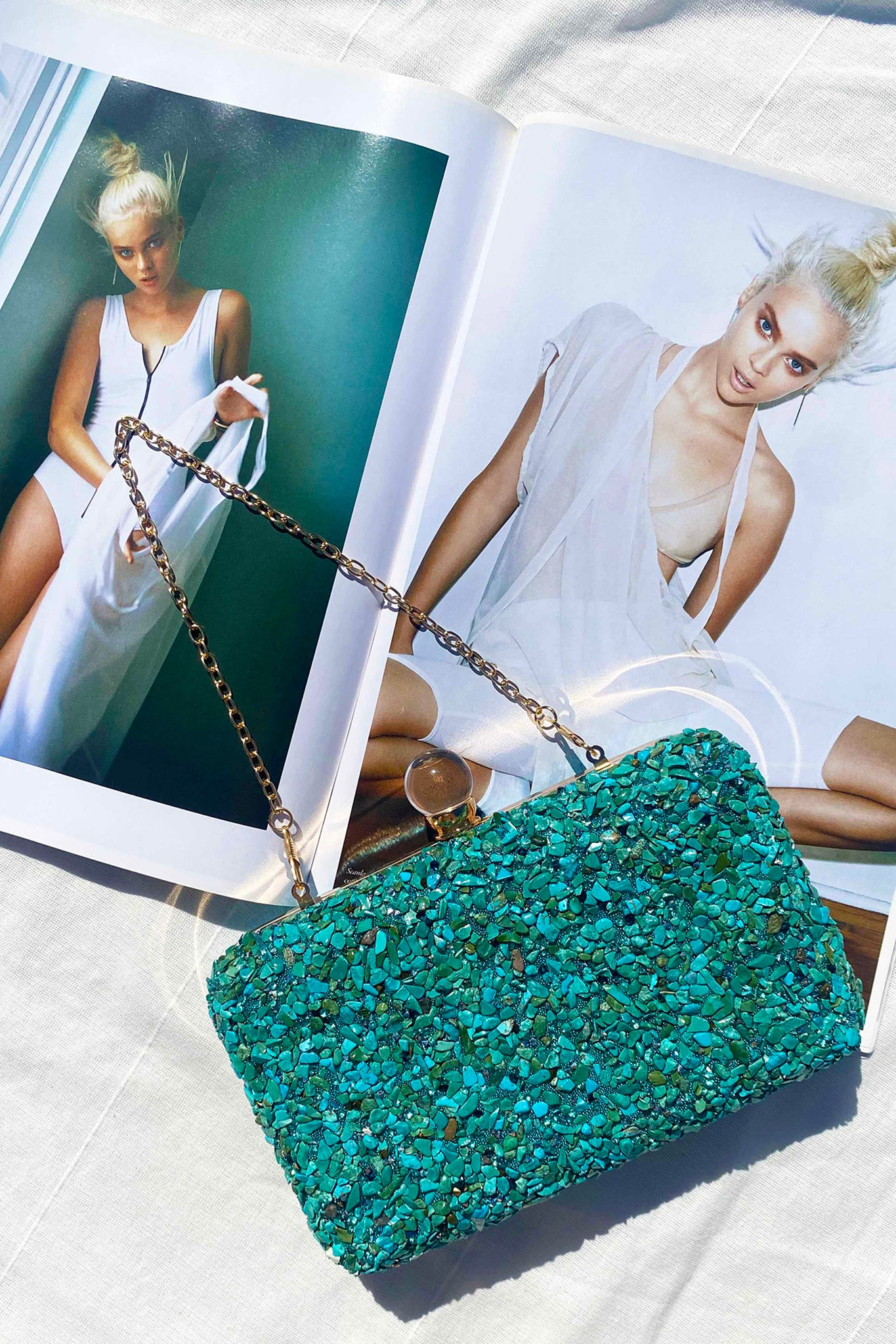 High Standard Clutch Bag - Aqua | Sage and Paige AUS.