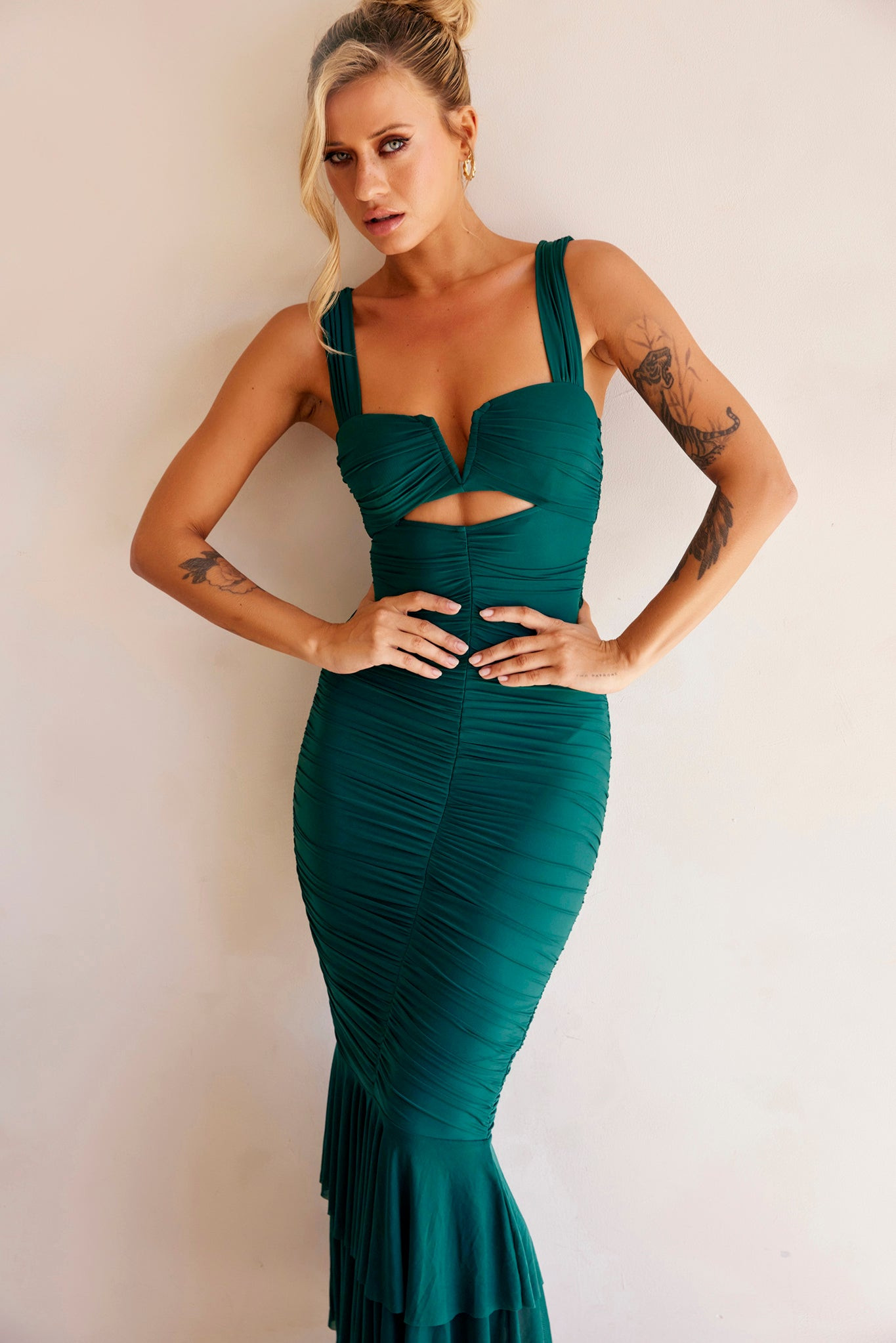 Eternal Muse Maxi Dress - Forest Green | Sage and Paige AUS.