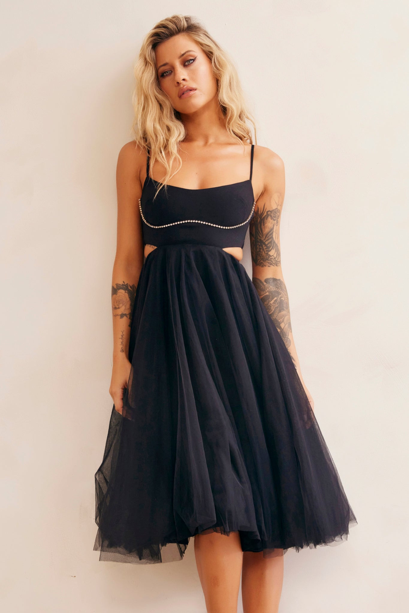 Got Glam Midi Dress - Black | Sage and Paige AUS.