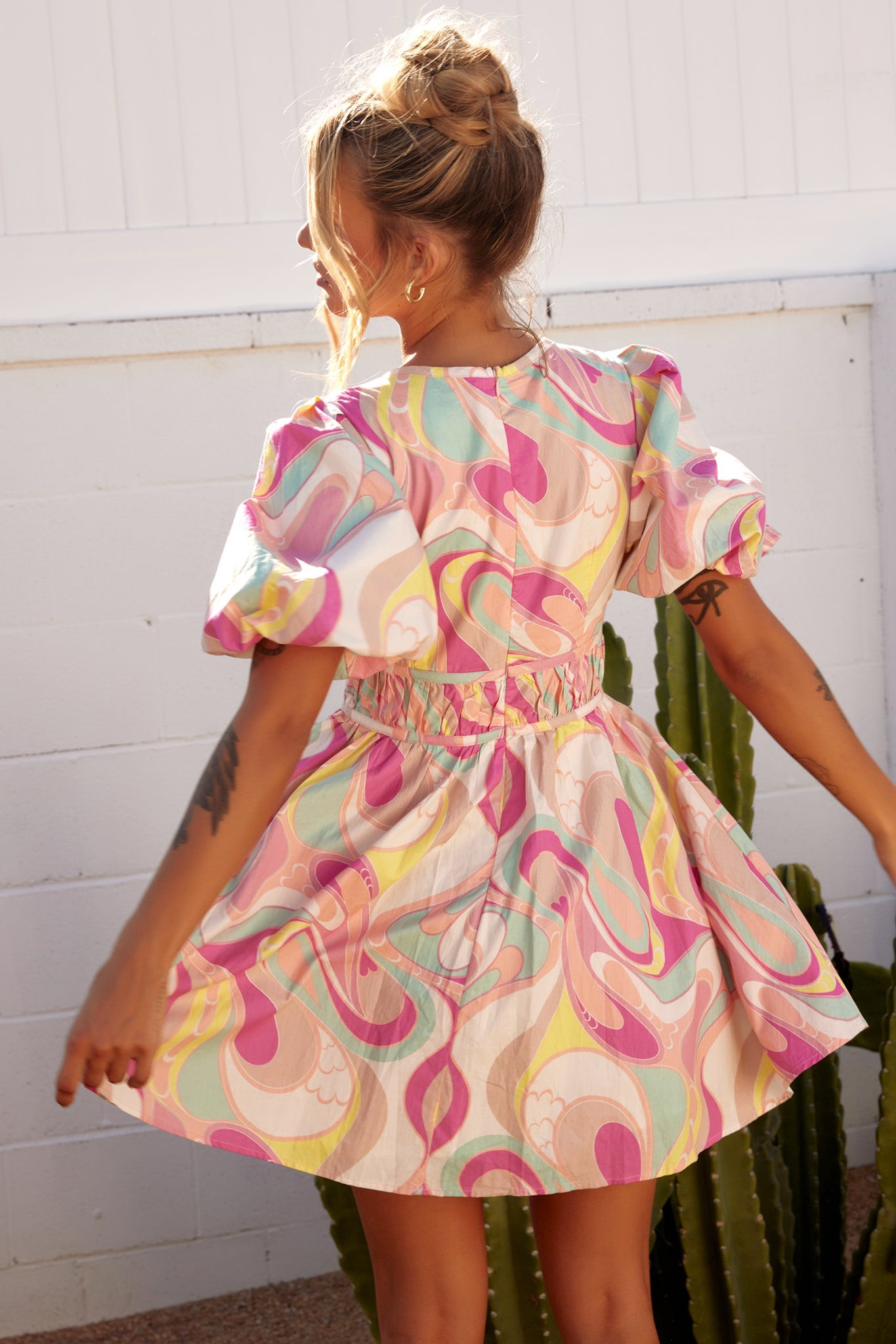 Wander Mini Dress - Pink Multi | Sage and Paige AUS.
