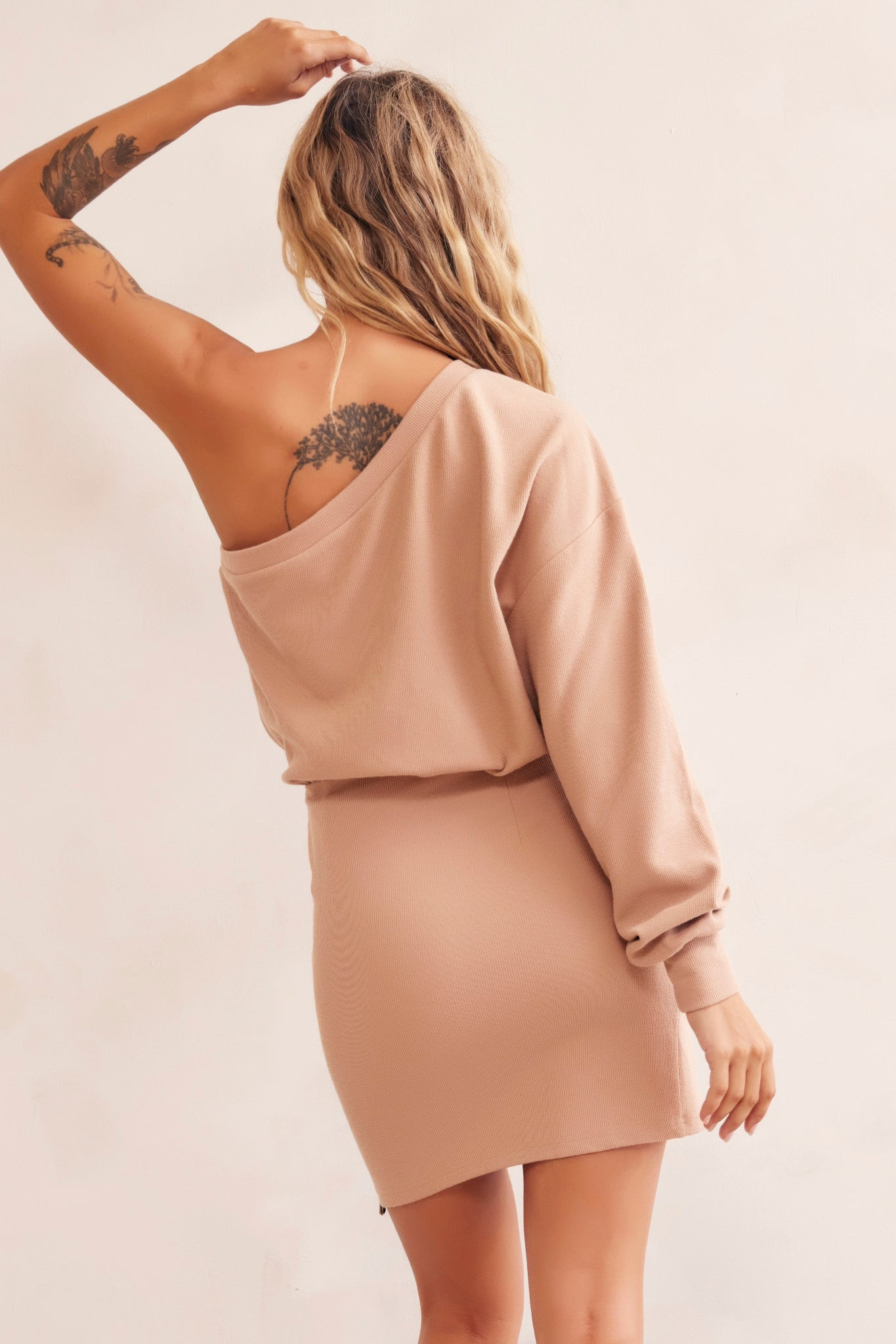 Slow Dancing Mini Dress - Tan | Sage and Paige AUS.