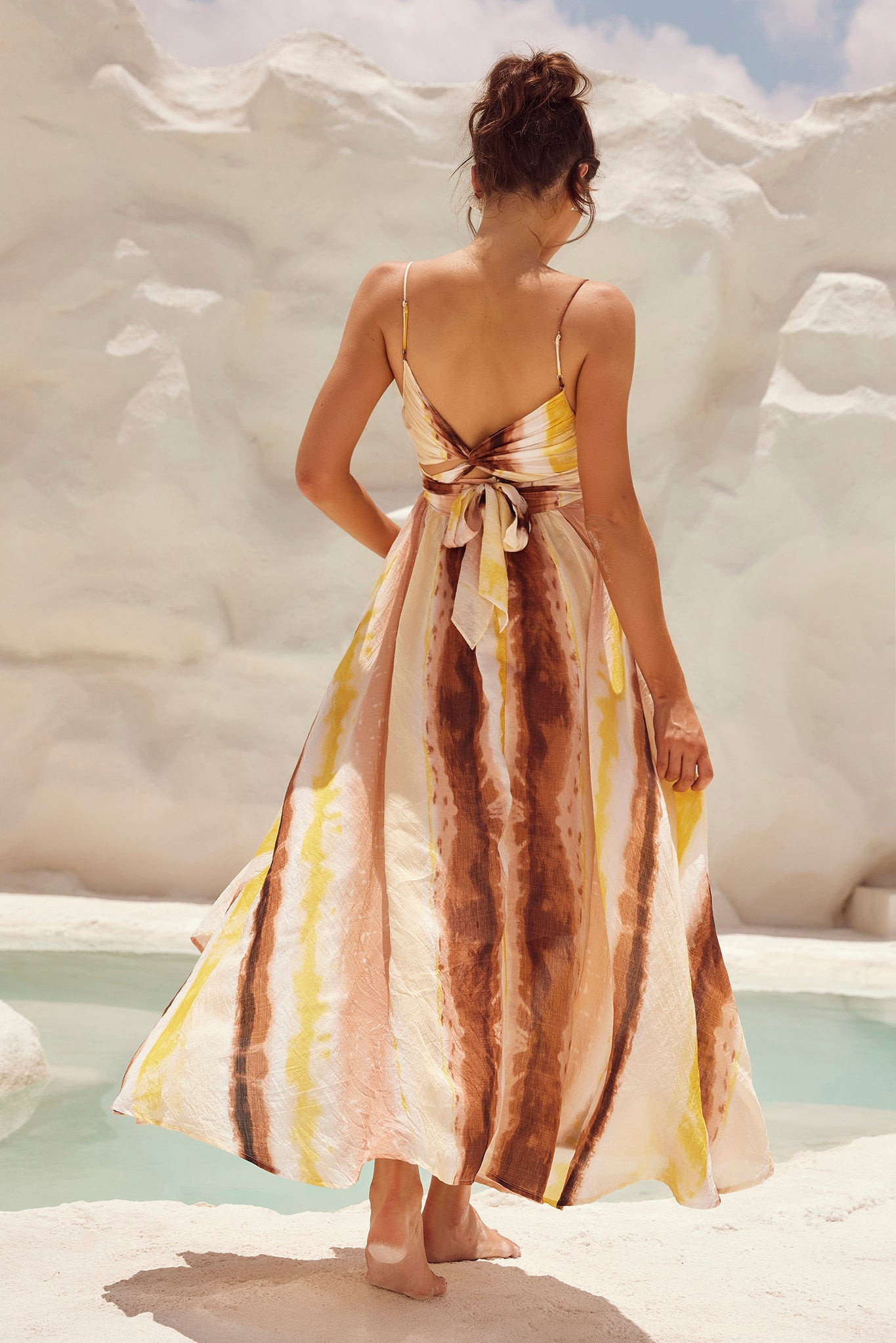 Plans For Summer Maxi Dress - Tan Multi | Sage and Paige AUS.