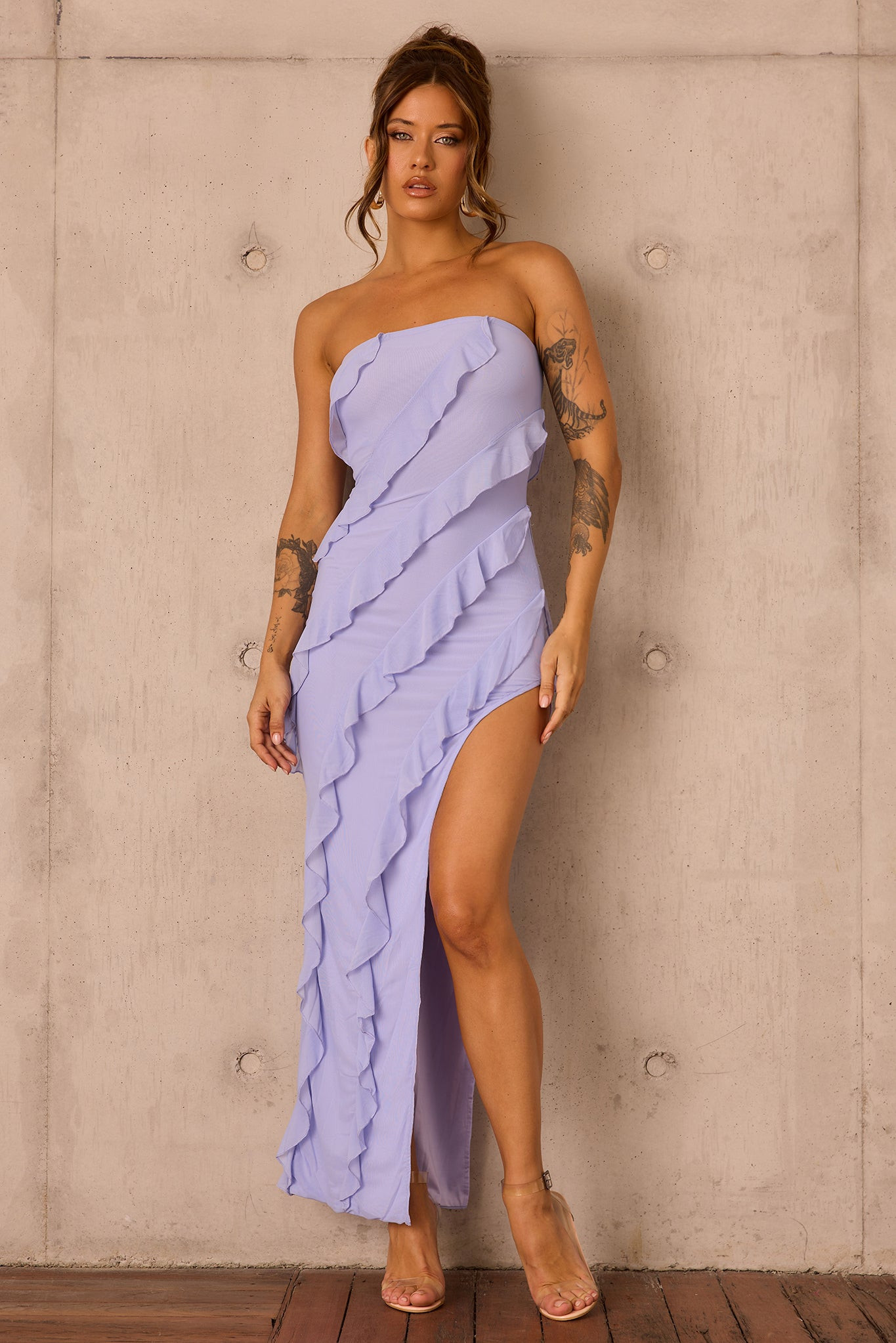 Gold Rush Maxi Dress - Cornflower