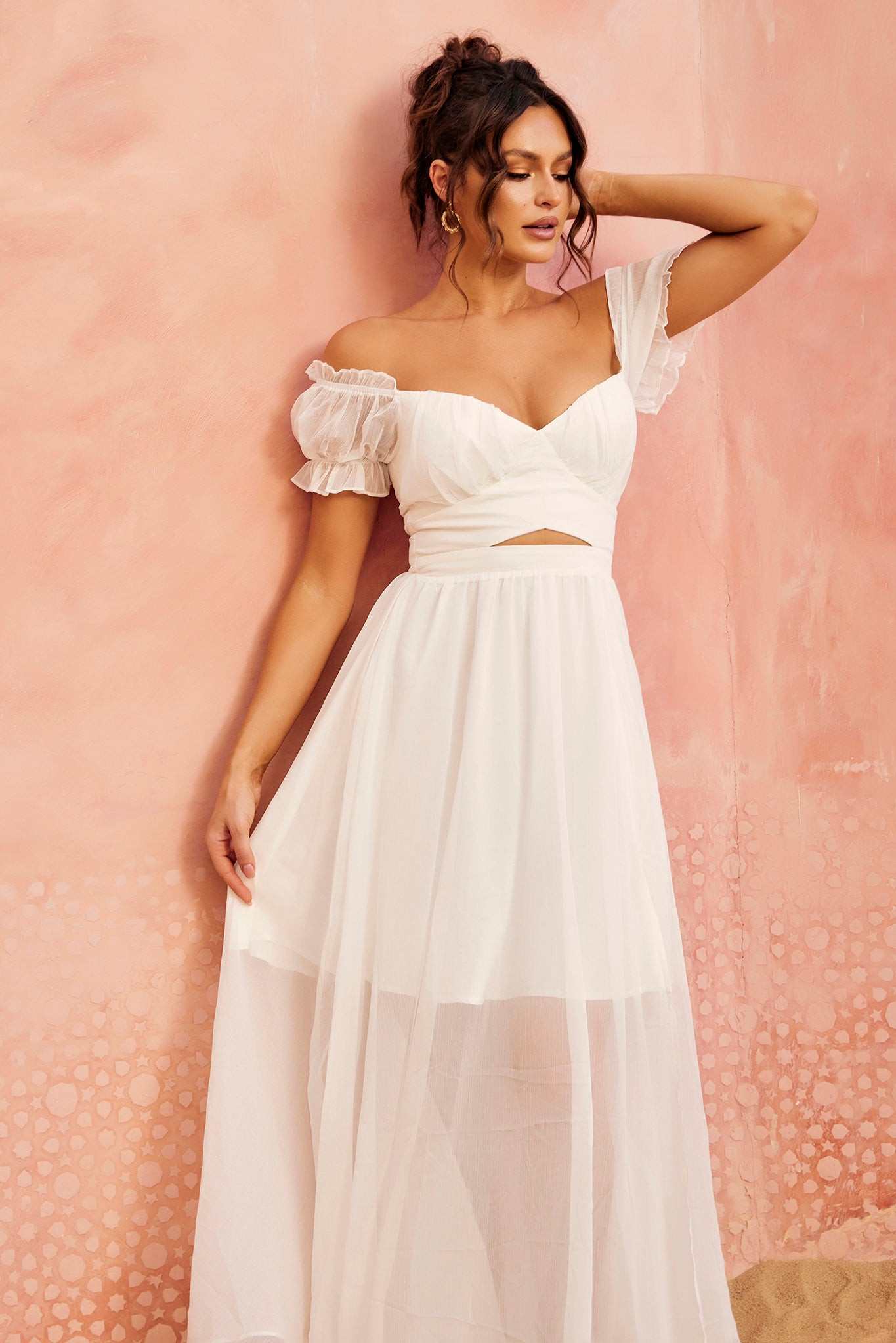 Perfect Storm Maxi Dress - White | Sage and Paige AUS.