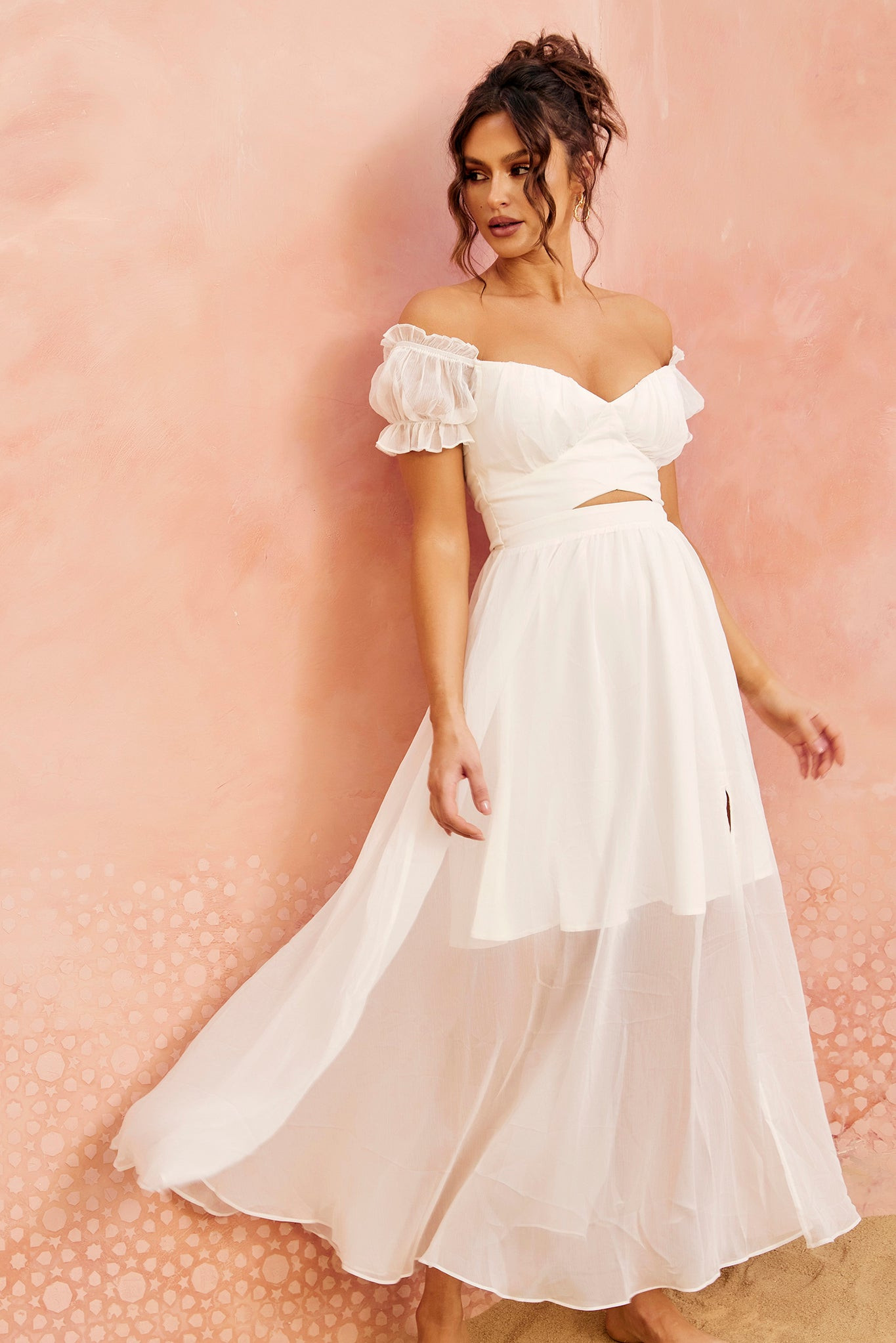 Perfect Storm Maxi Dress - White | Sage and Paige AUS.