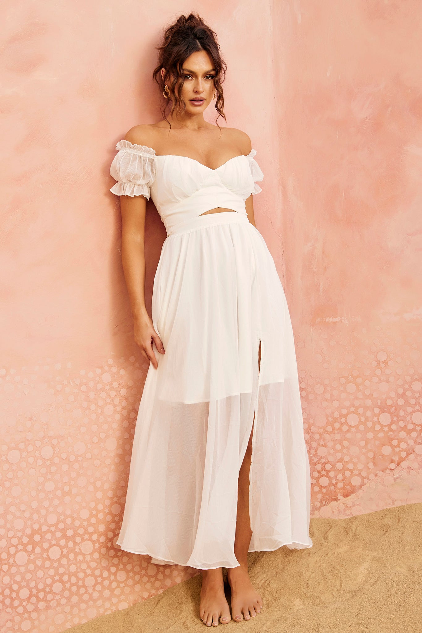 Perfect Storm Maxi Dress - White | Sage and Paige AUS.