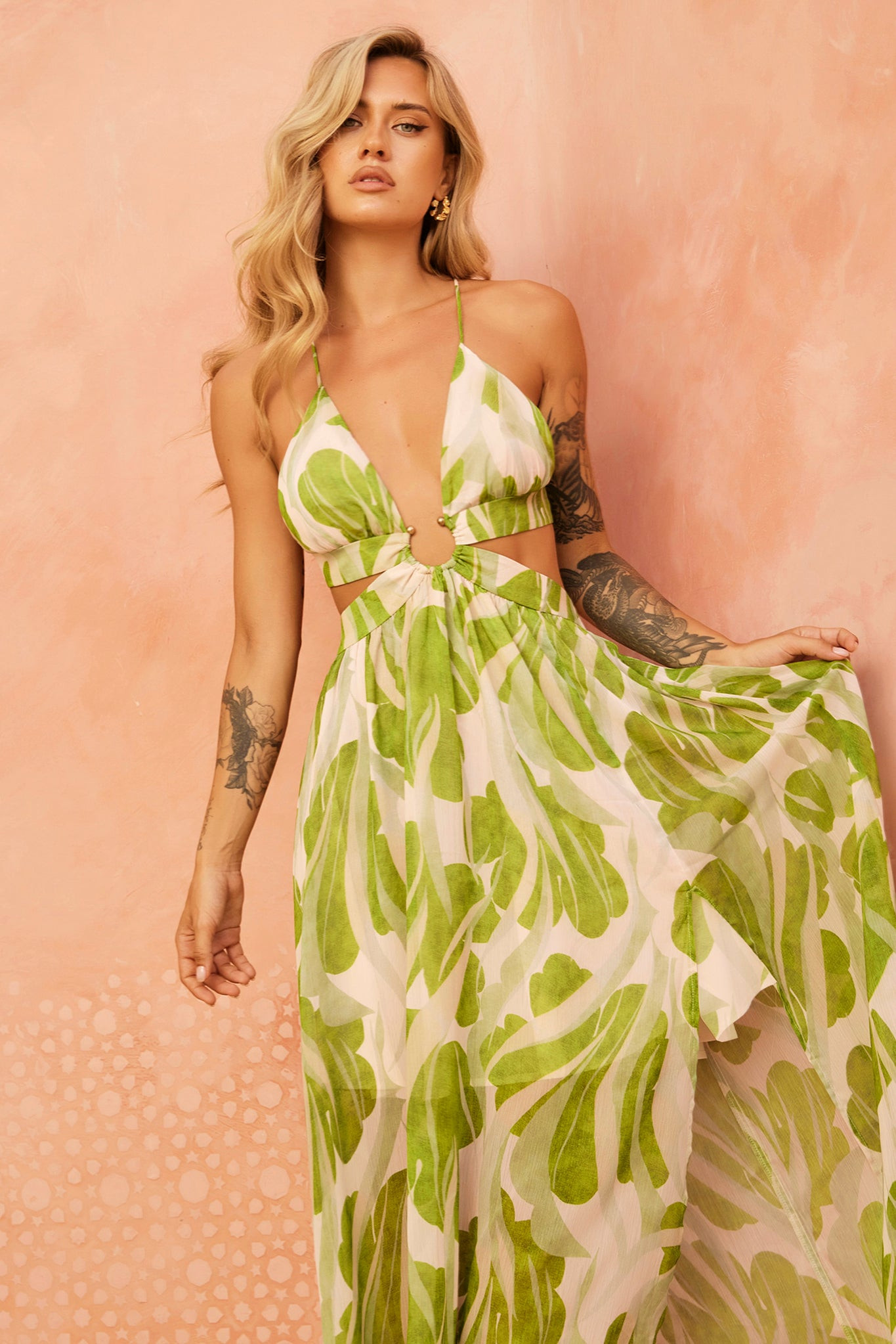 Forest Favors Maxi Dress - Green | Sage and Paige AUS.