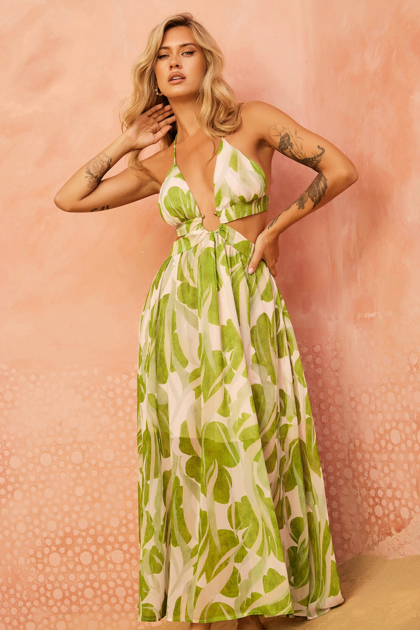Forest Favors Maxi Dress - Green | Sage and Paige AUS.