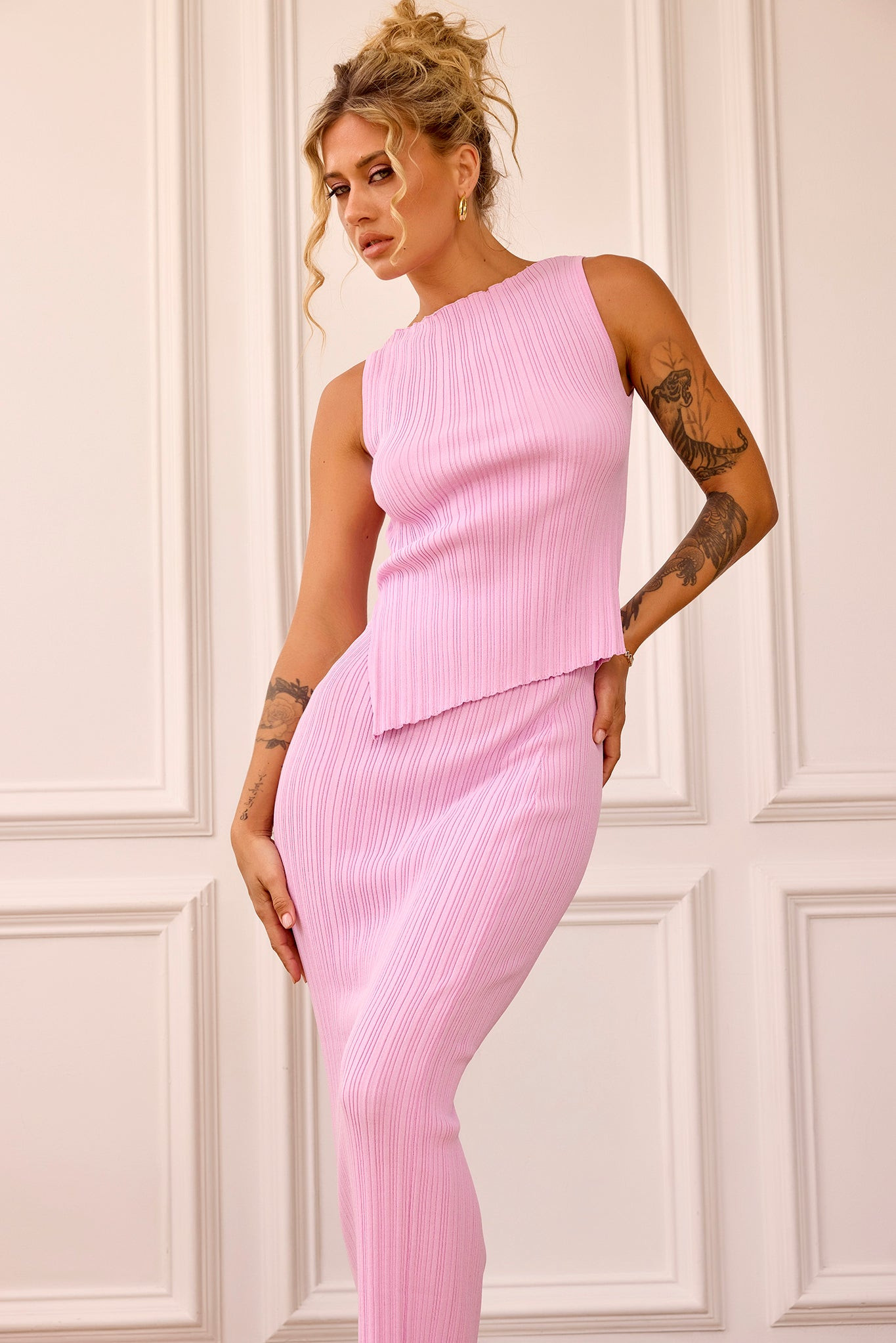 Coffee Chat Skirt - Pink | Sage and Paige AUS.