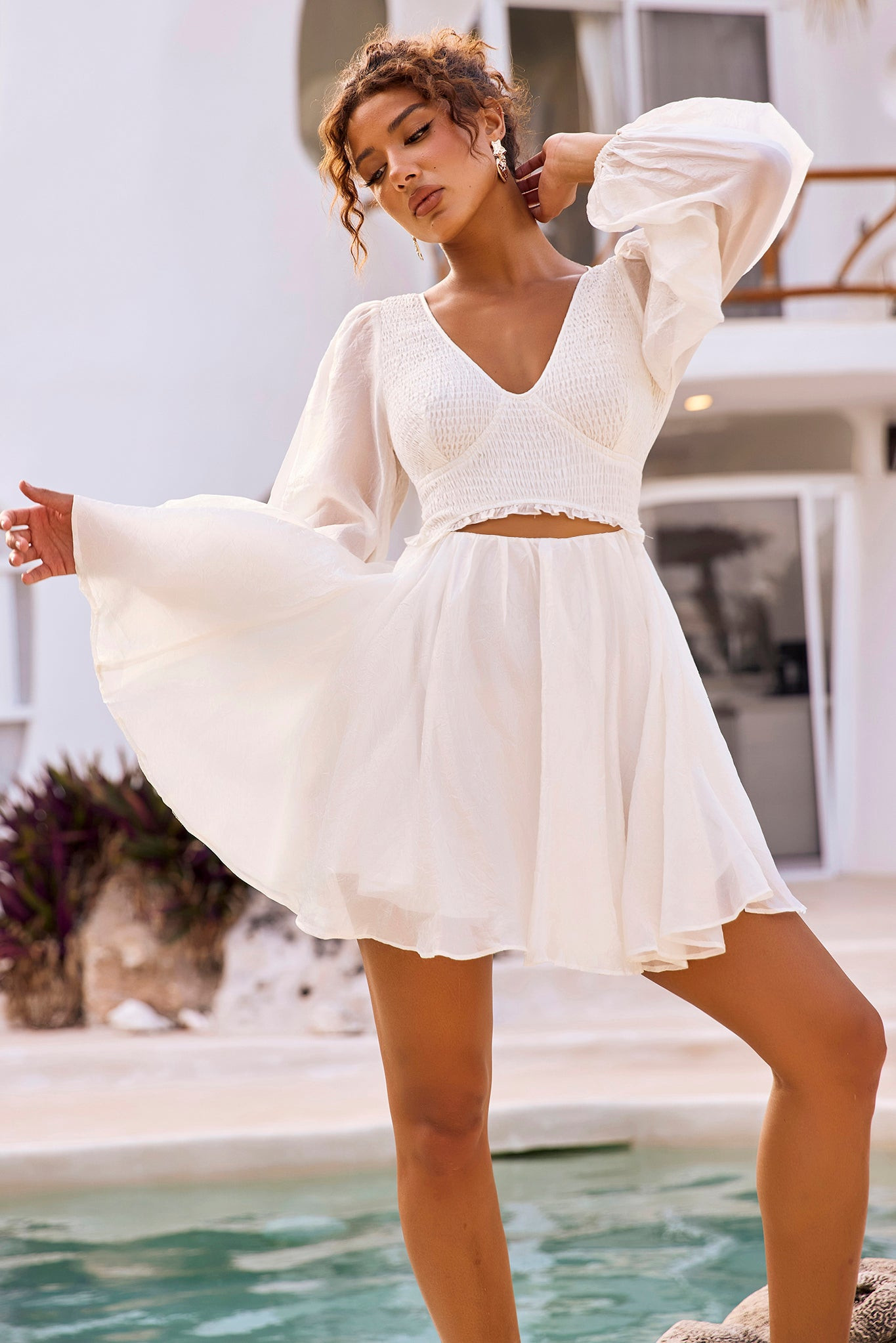 First Date Mini Dress - White | Sage and Paige AUS.