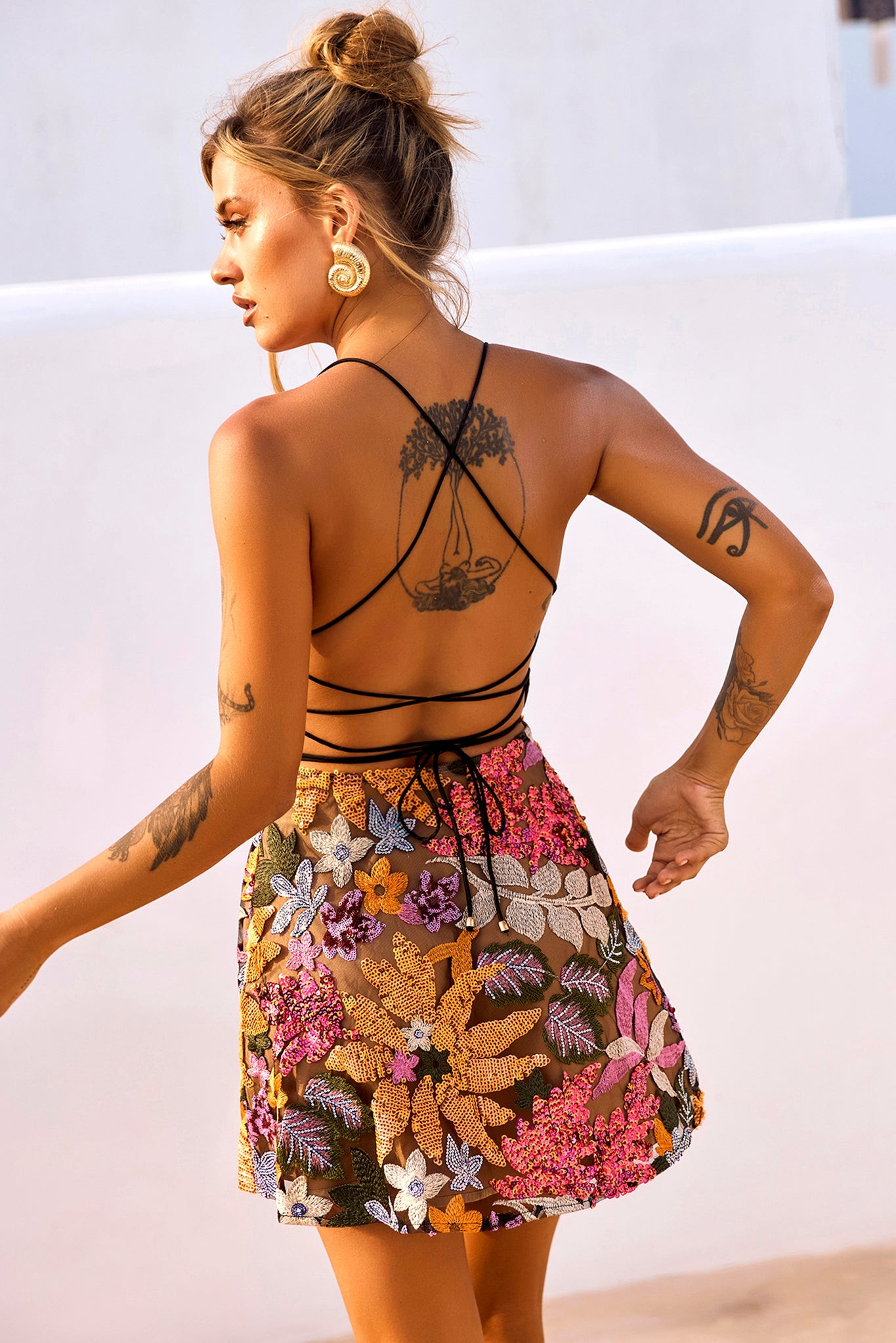 Golden Market Mini Dress - Multi | Sage and Paige AUS.