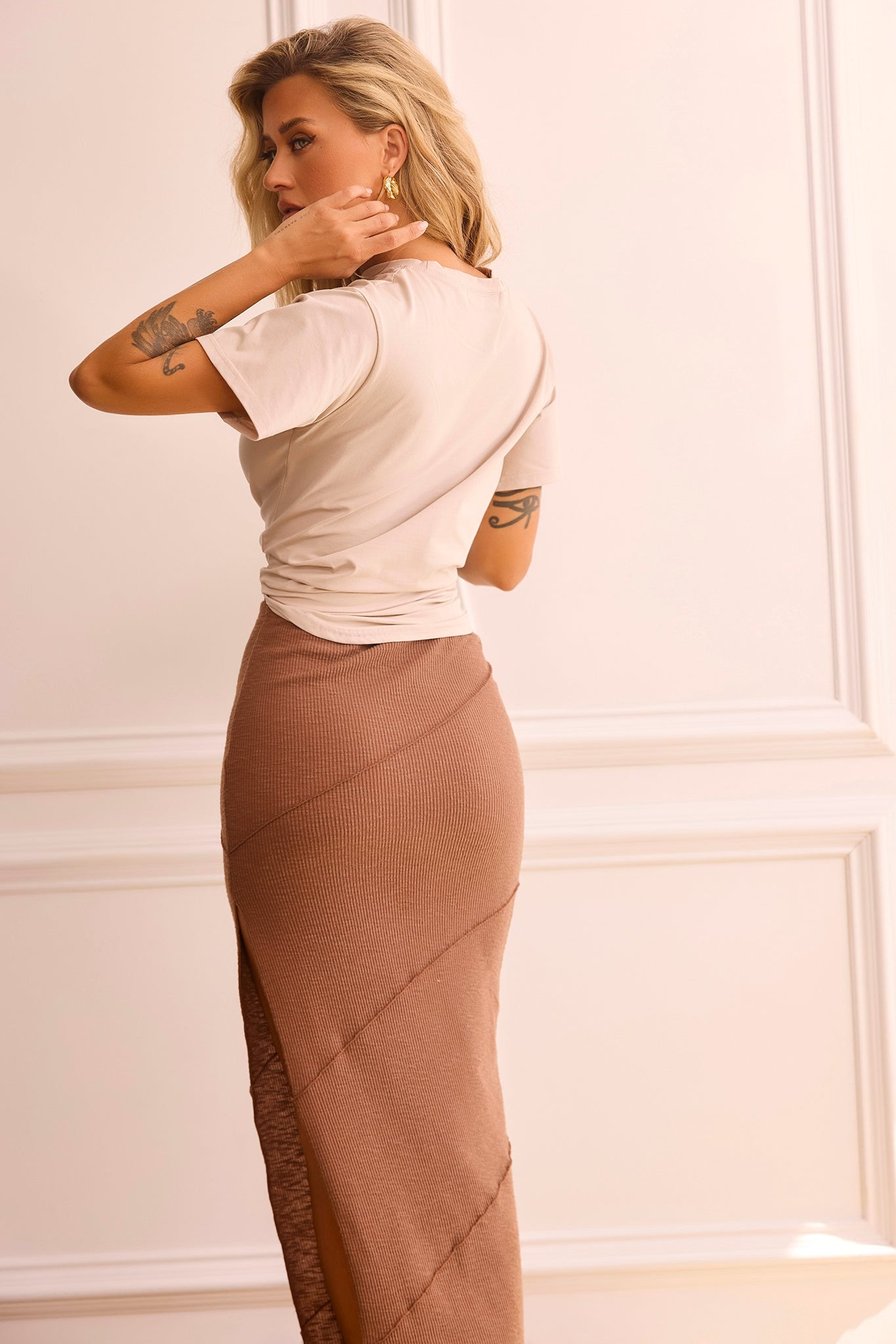 Cooler In Capri Tee - Sand | Sage and Paige AUS.