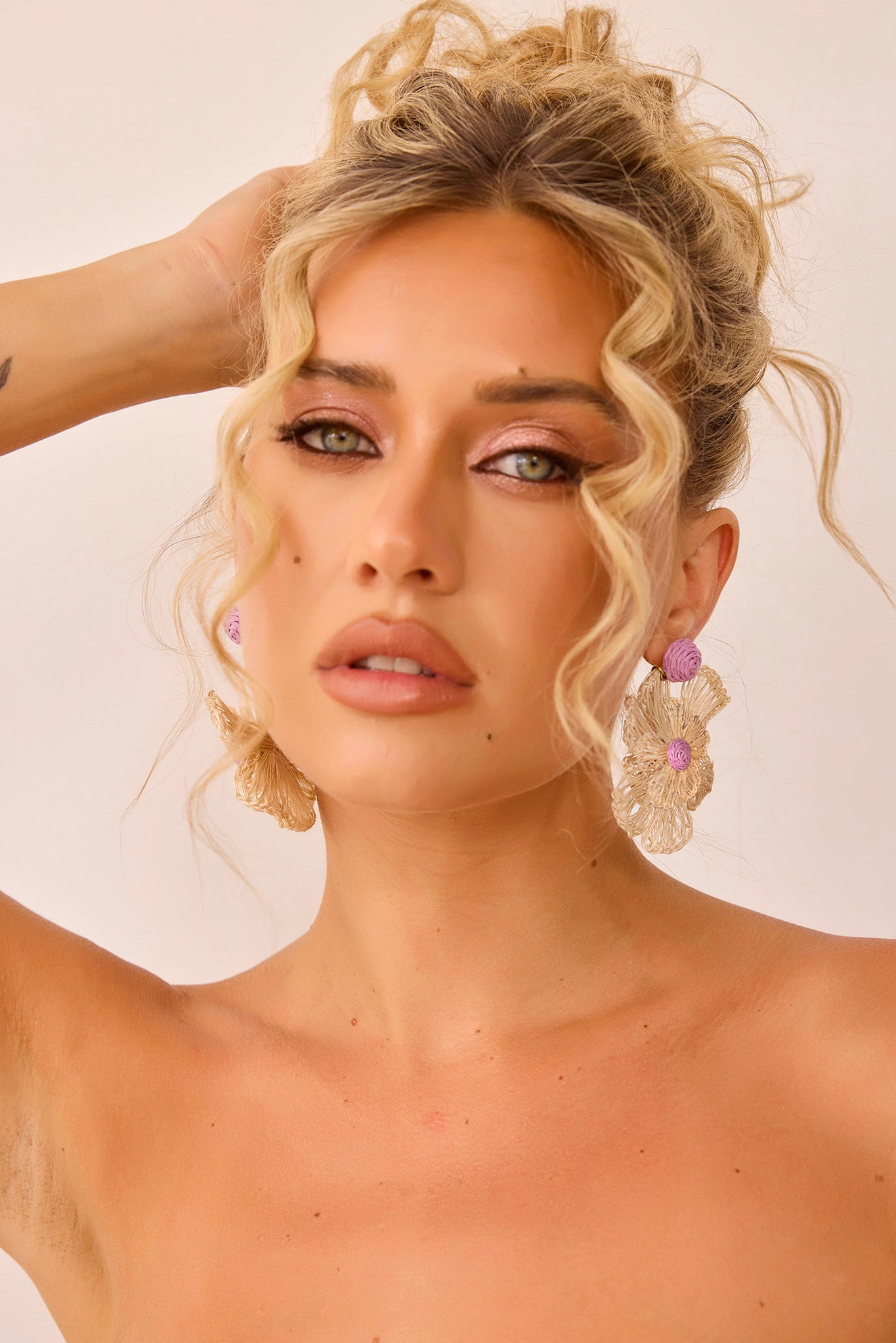 Susie Earrings - Beige Purple | Sage and Paige AUS.