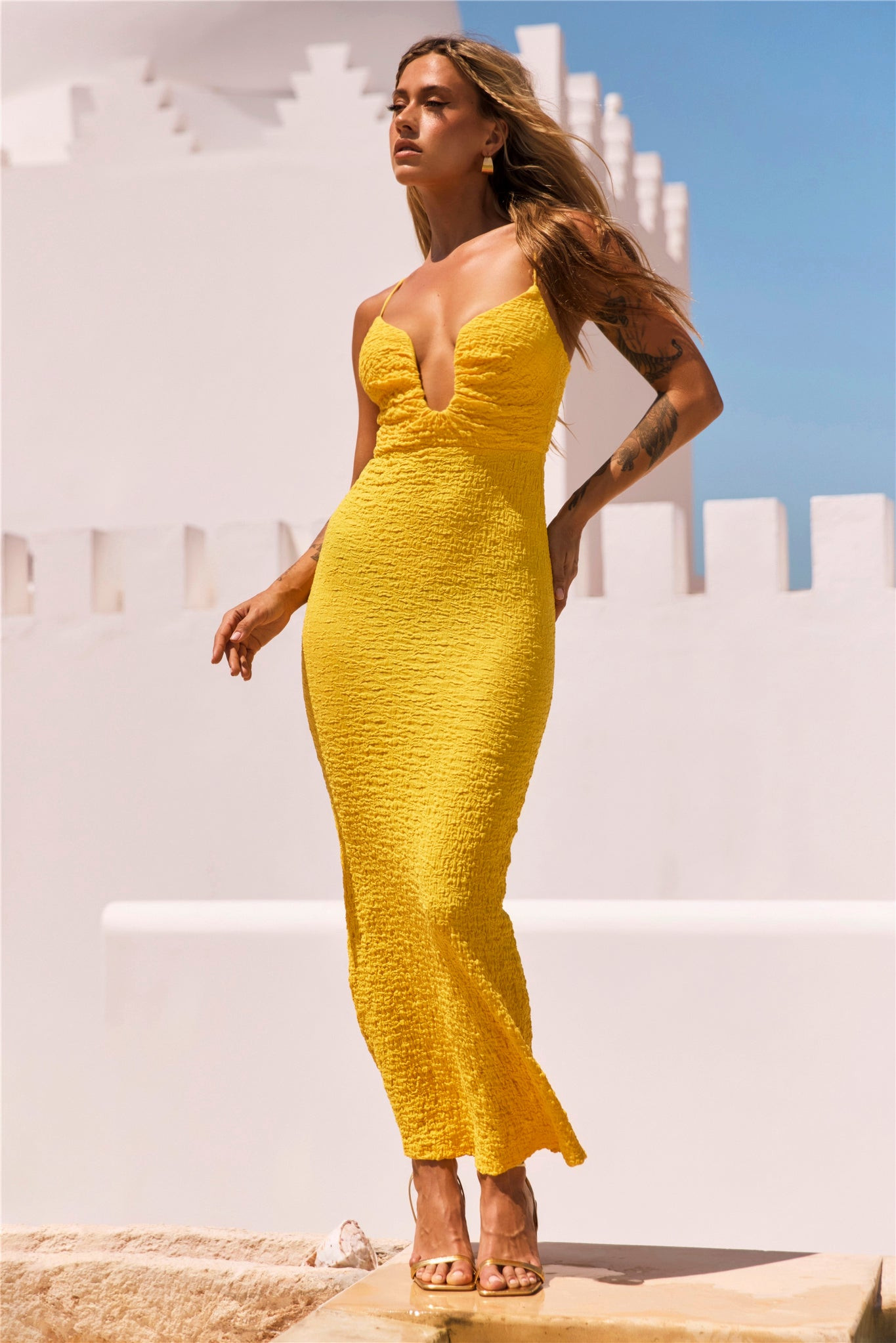 Sweet Talk Midi Dress - Yellow | Sage and Paige AUS.