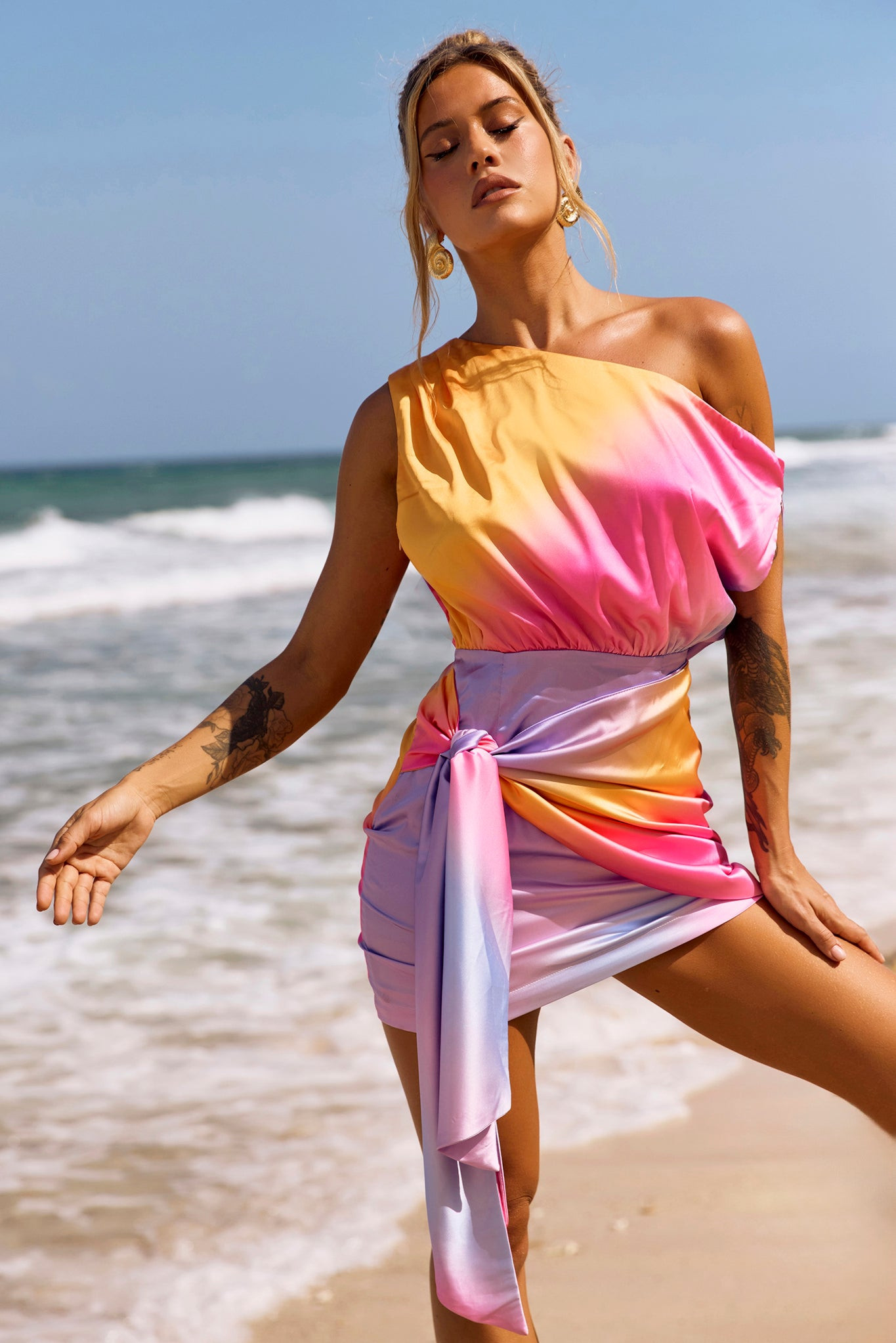 Keep You Mini Dress - Pink Multi | Sage and Paige AUS.