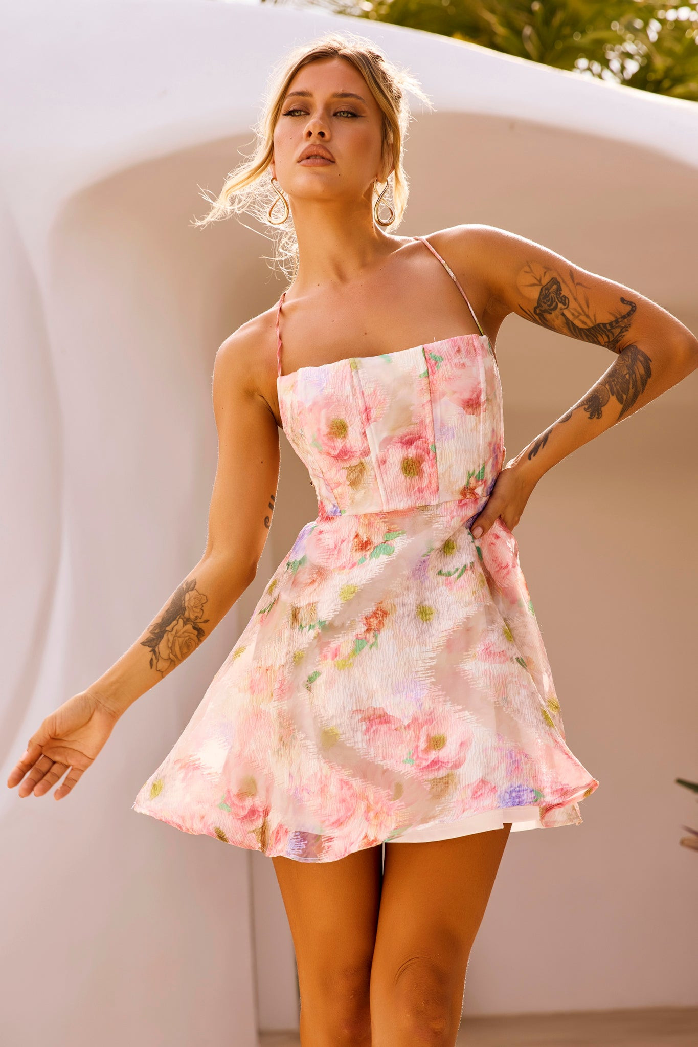 Chic Feeling Mini Dress - Multi | Sage and Paige AUS.