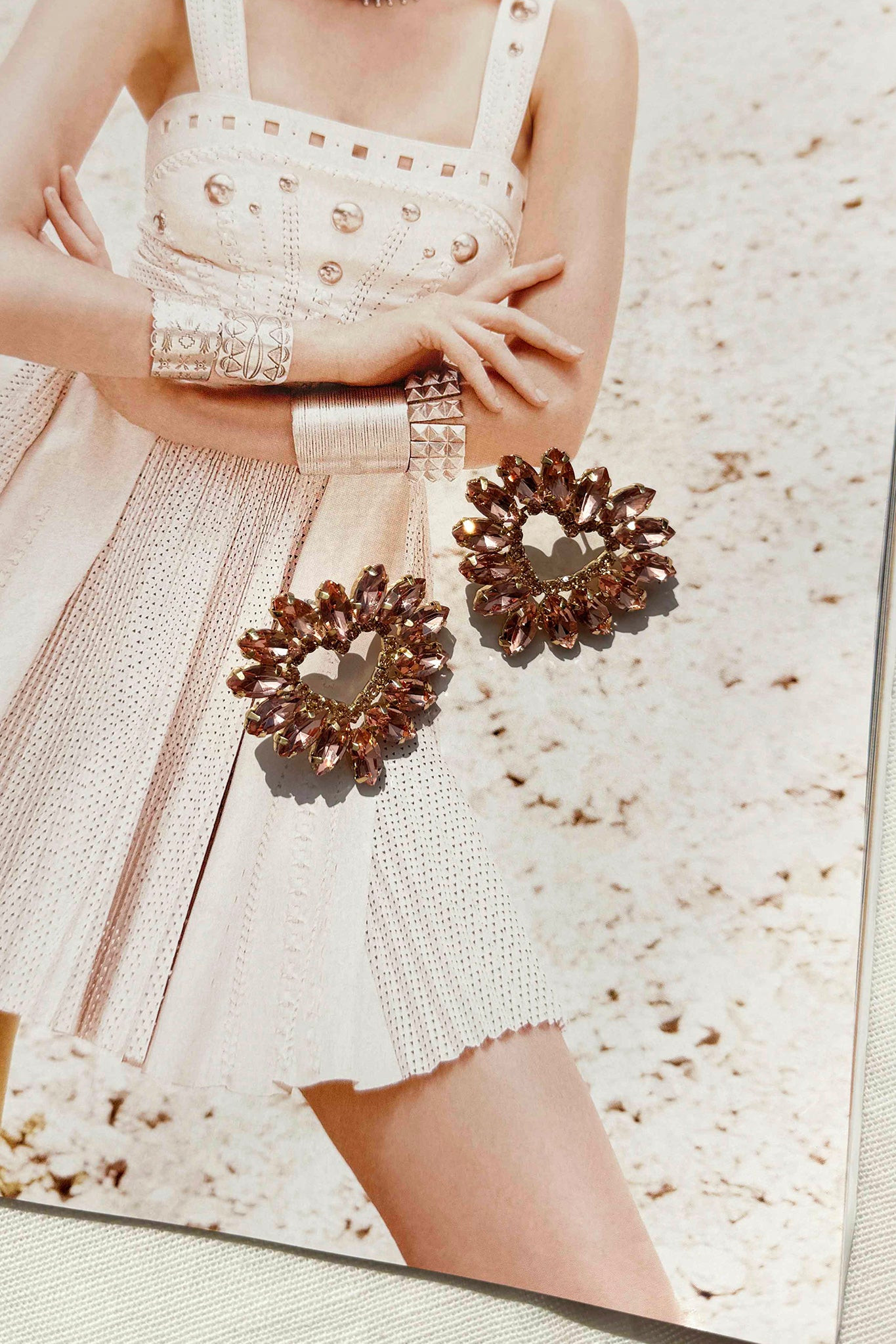 River Heartbeat Earrings - Rose Gold | Sage and Paige AUS.