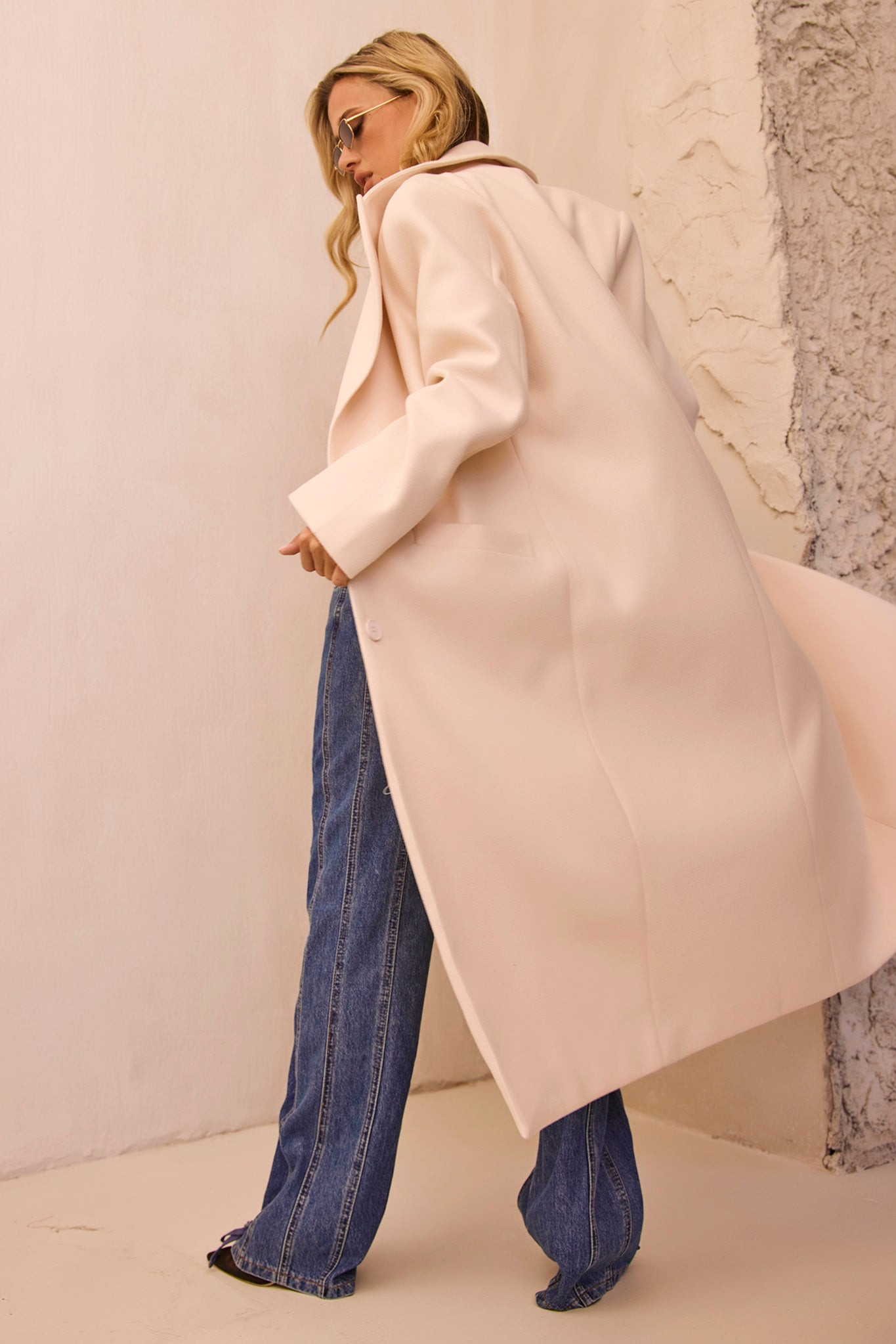 Opal Swing Coat - Cream | Sage and Paige AUS.