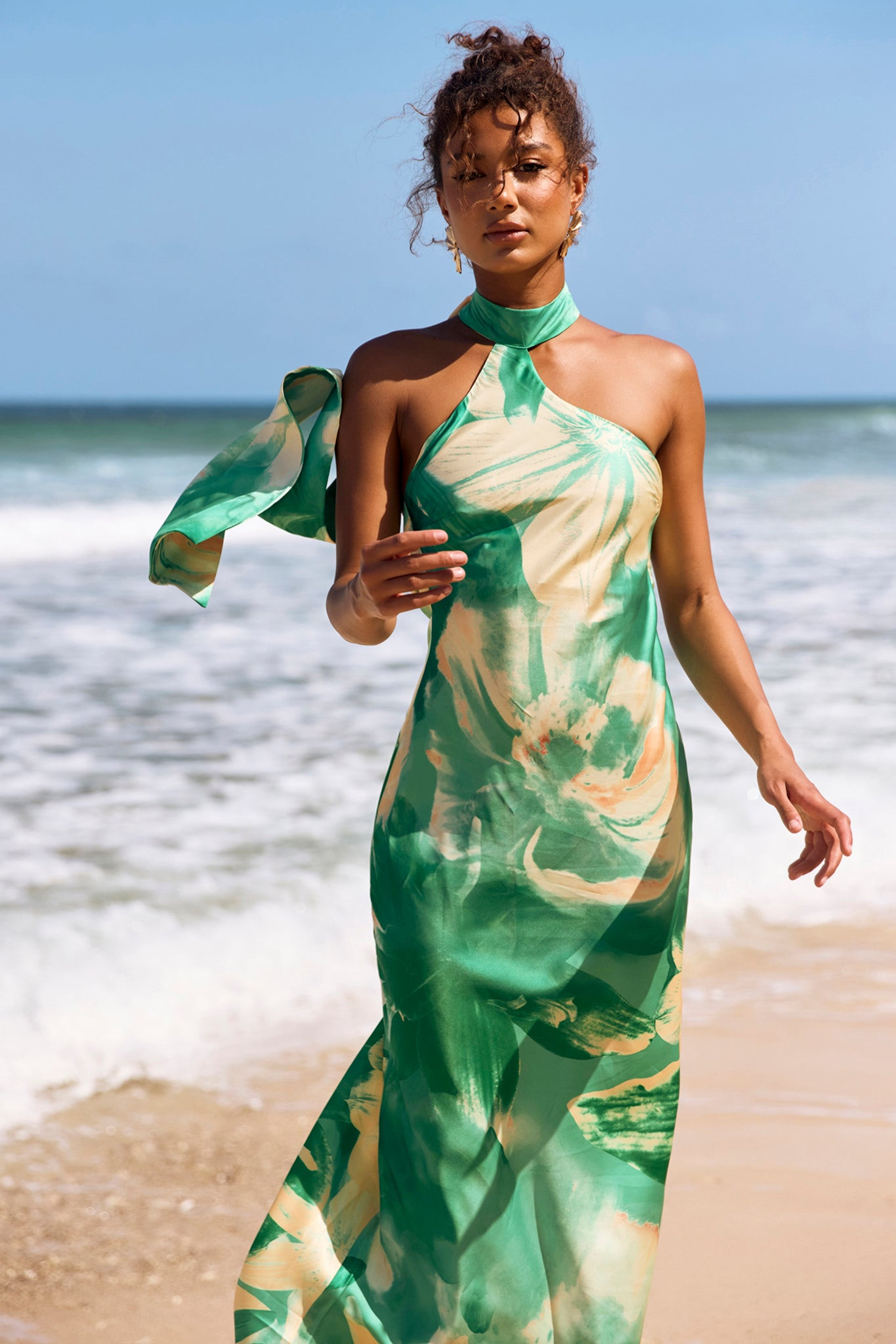 On The Dance Floor Maxi Dress - Green Multi | Sage and Paige AUS.