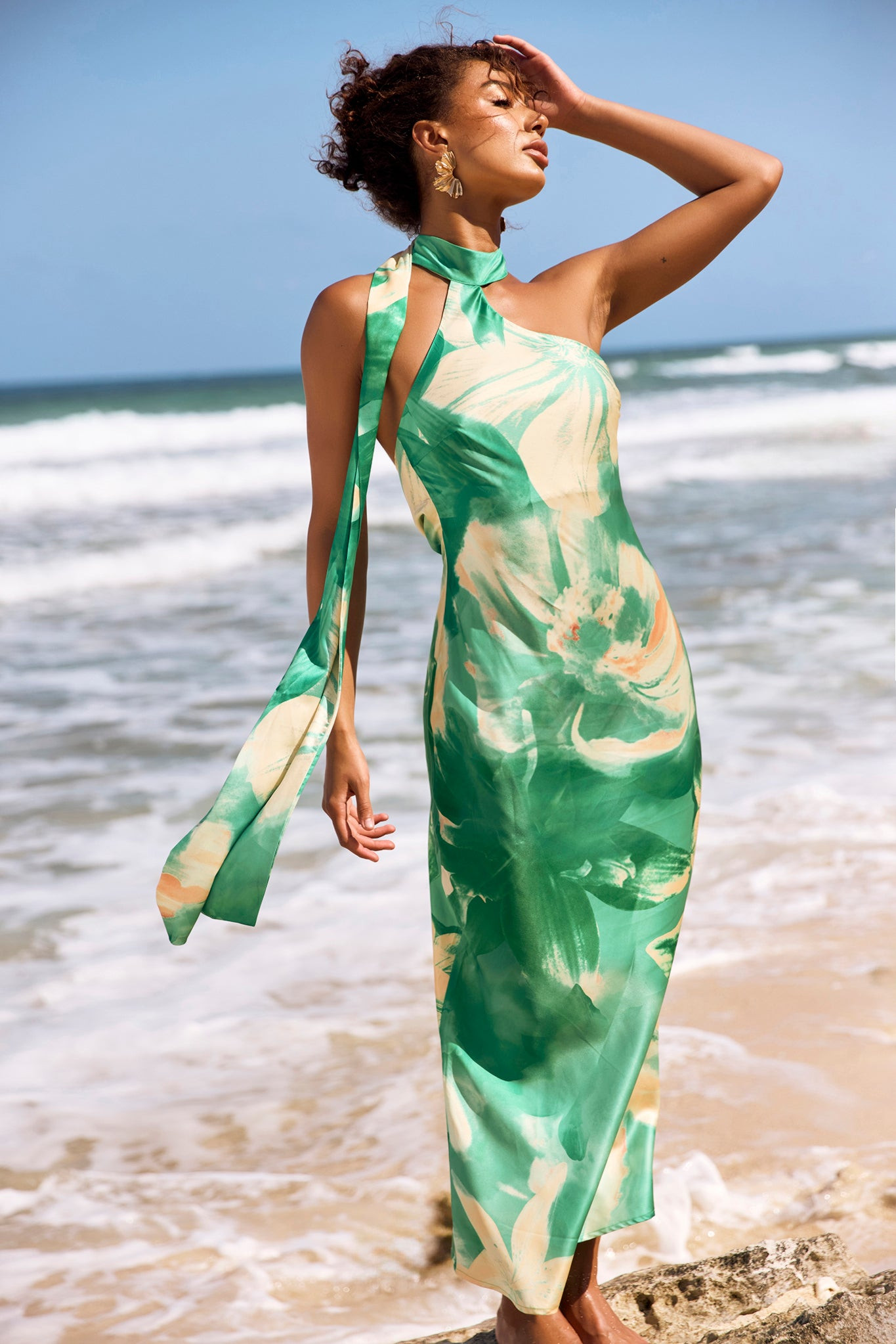 On The Dance Floor Maxi Dress - Green Multi | Sage and Paige AUS.