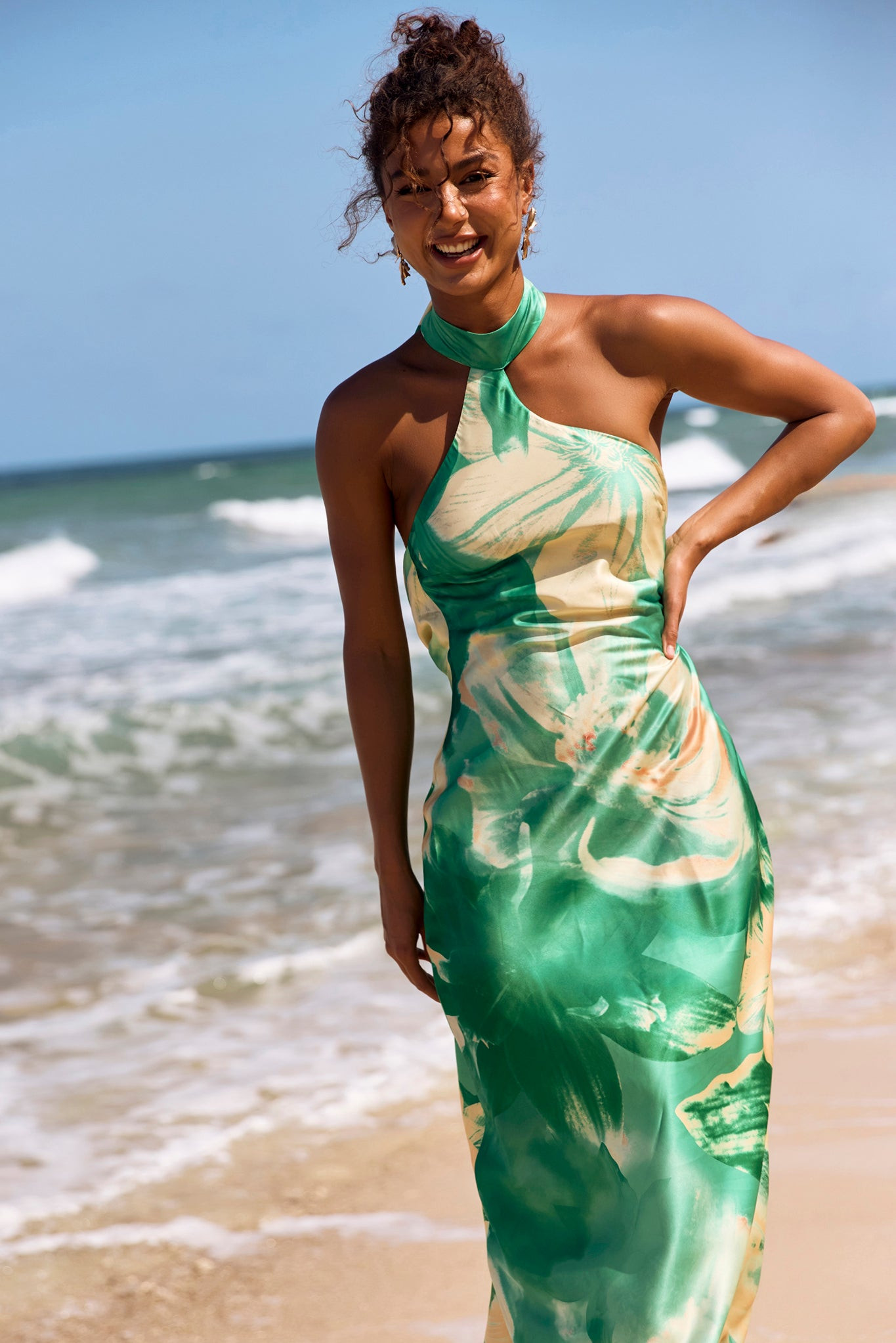 On The Dance Floor Maxi Dress - Green Multi | Sage and Paige AUS.