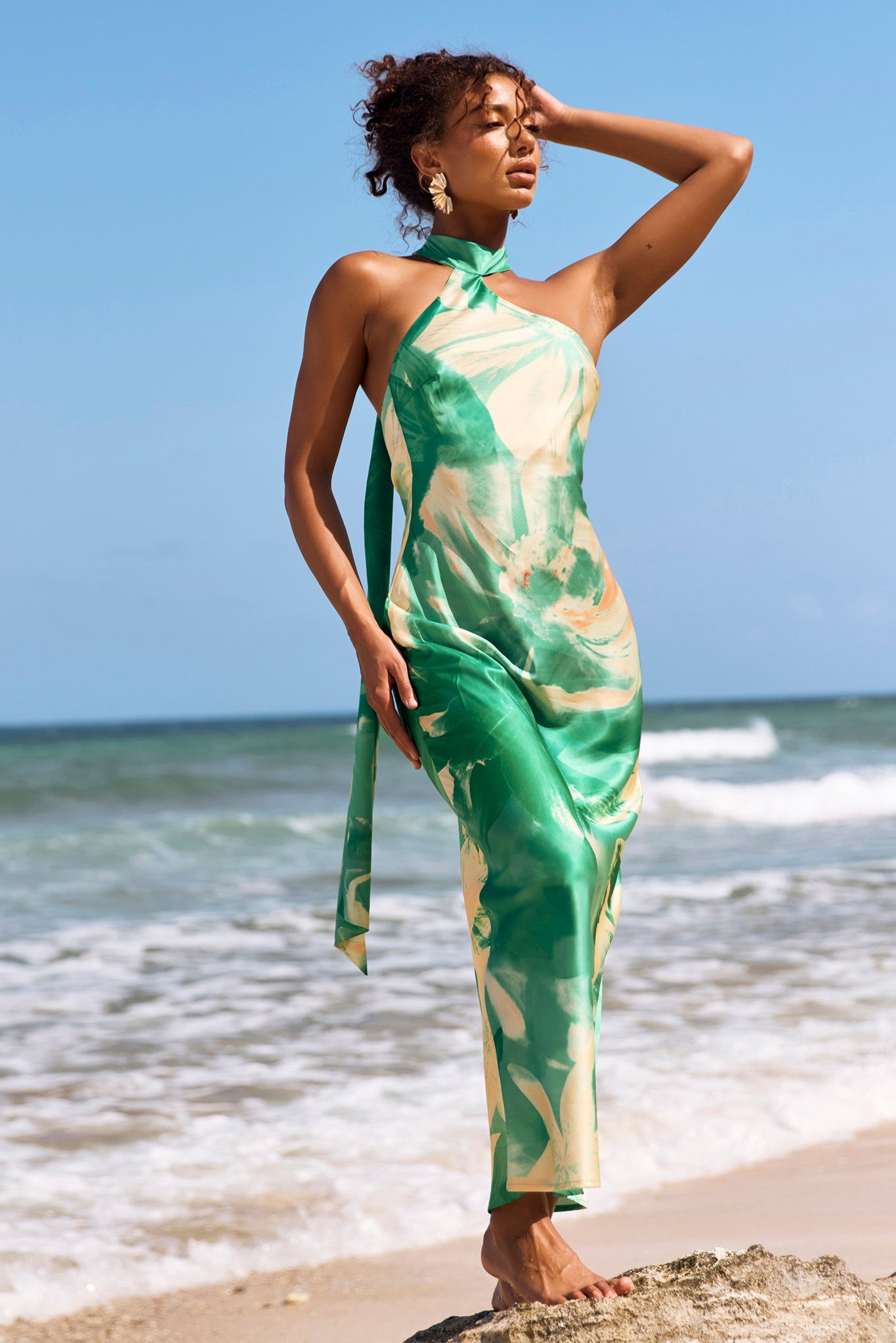 On The Dance Floor Maxi Dress - Green Multi | Sage and Paige AUS.