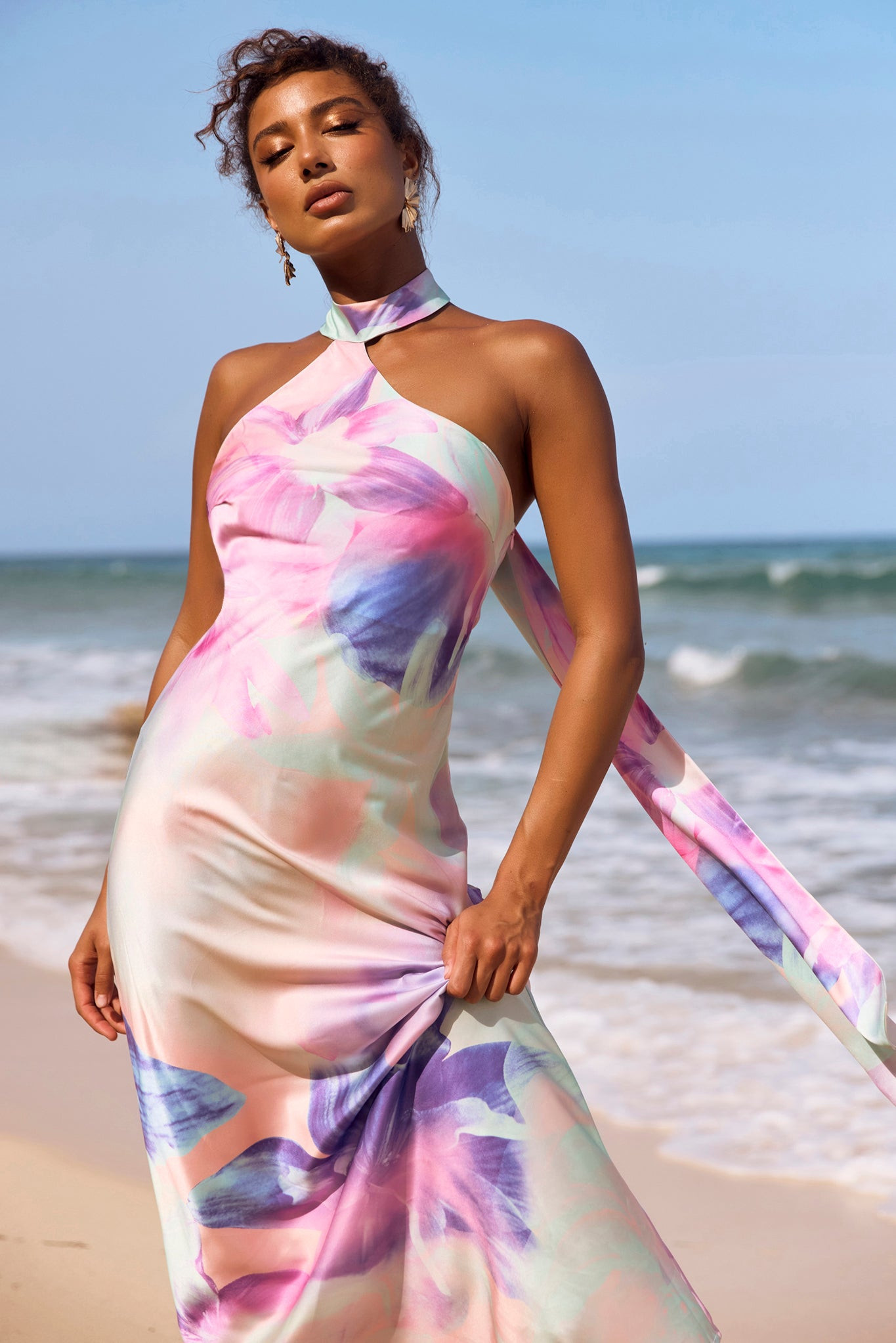 On The Dance Floor Maxi Dress - Purple Multi | Sage and Paige AUS.