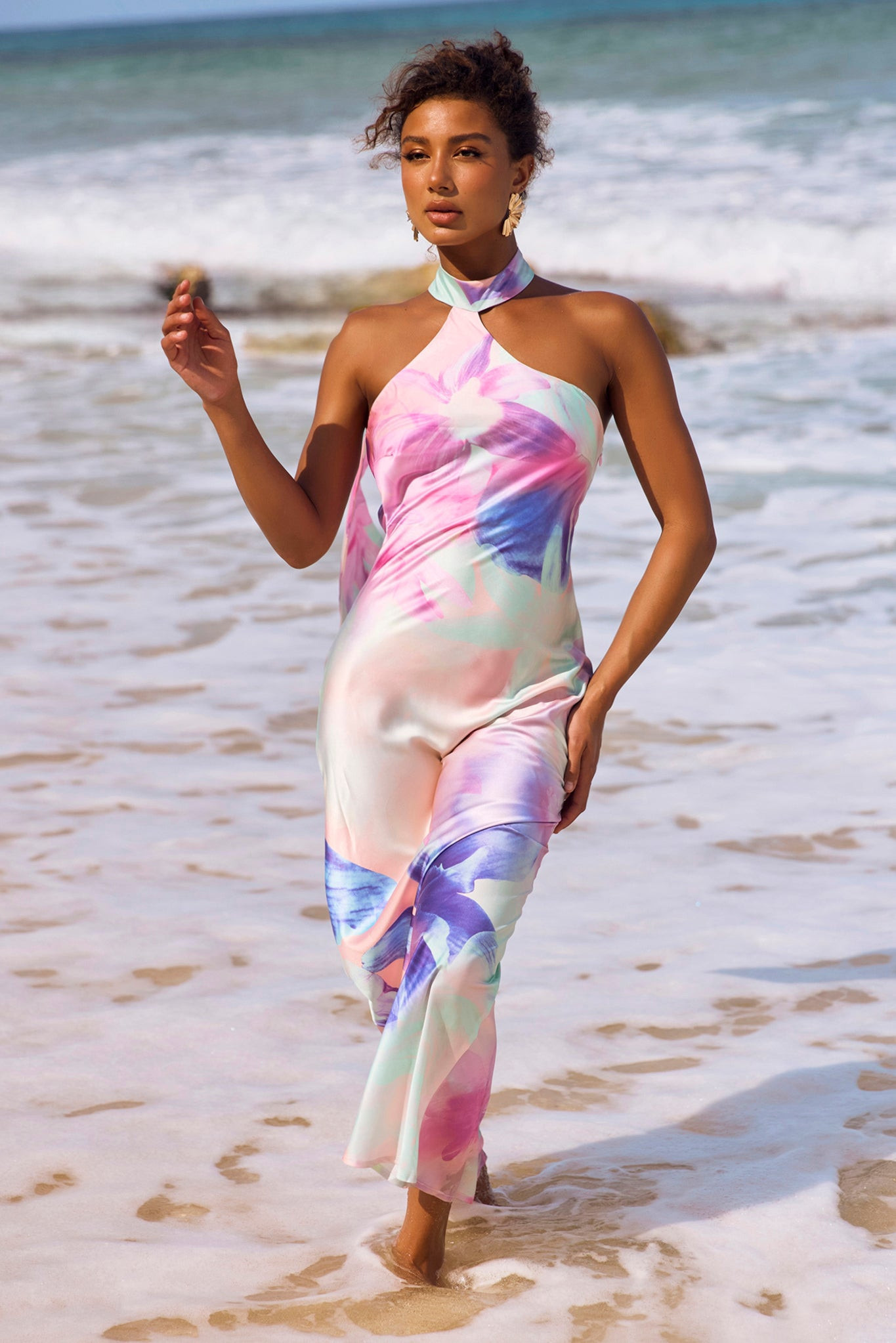 On The Dance Floor Maxi Dress - Purple Multi | Sage and Paige AUS.