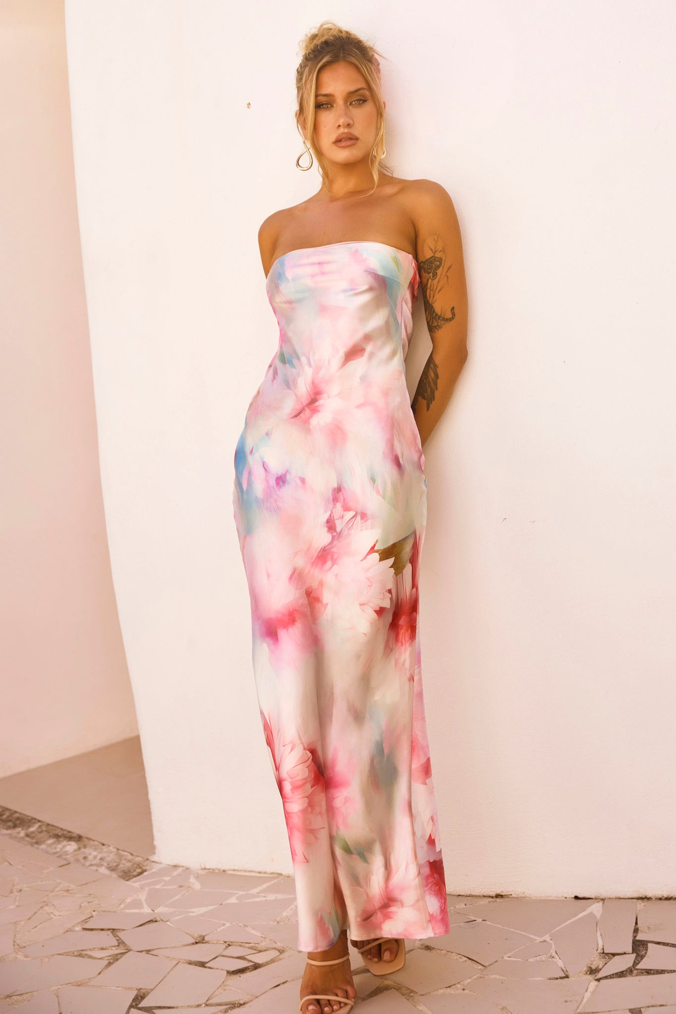 Long Love Maxi Dress - Pink Multi | Sage and Paige AUS.
