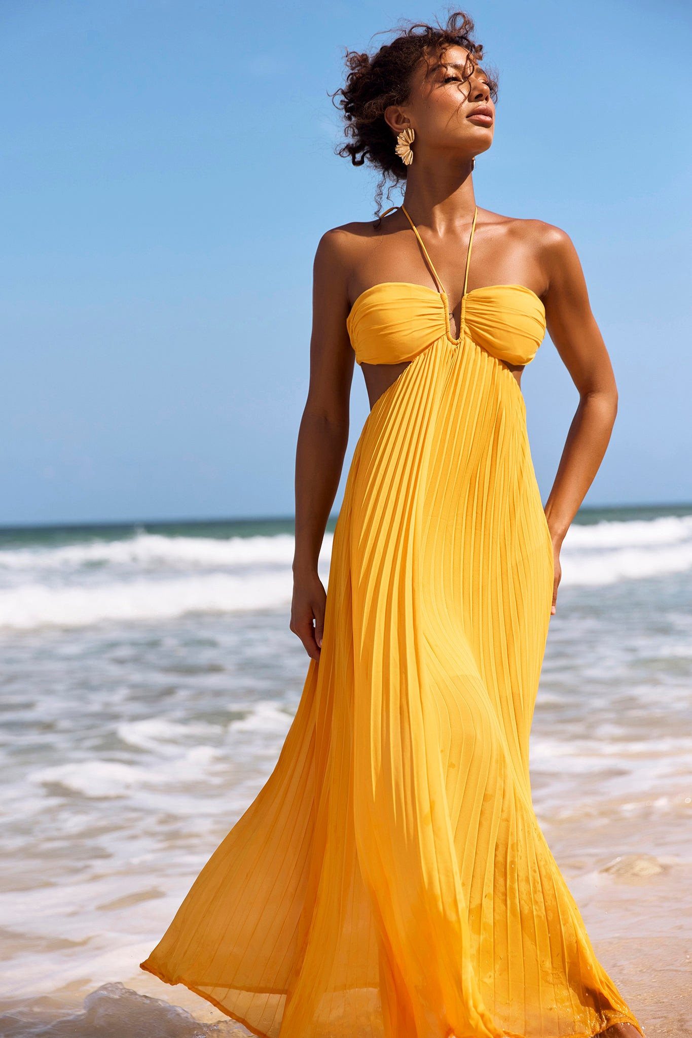Martini Maxi Dress - Yellow | Sage and Paige AUS.