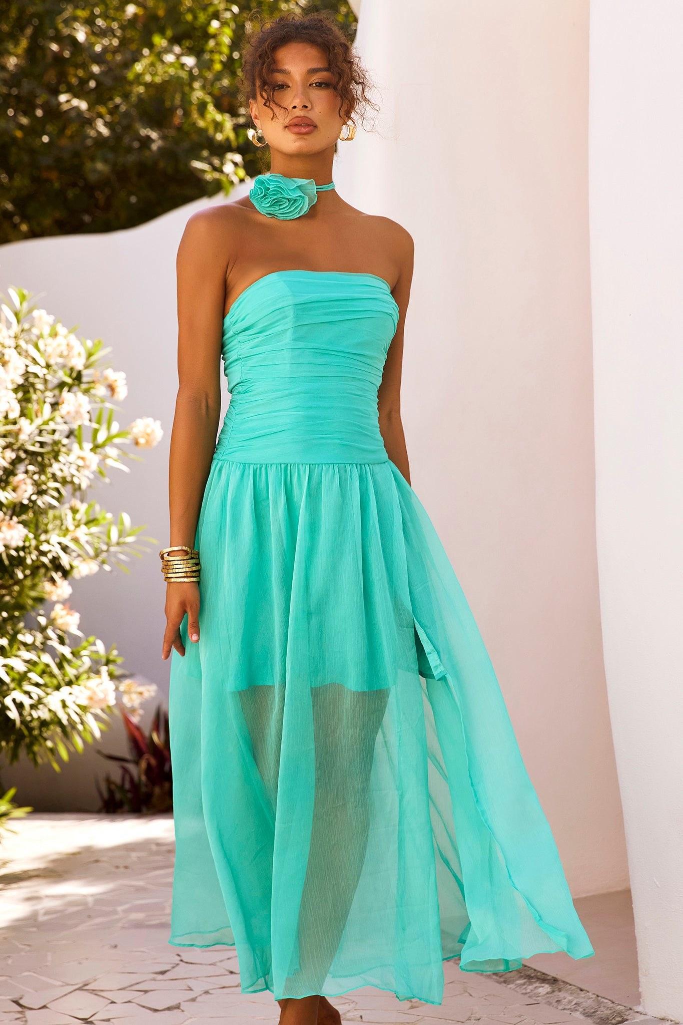 The Briana Maxi Dress - Sea Green | Sage and Paige AUS.