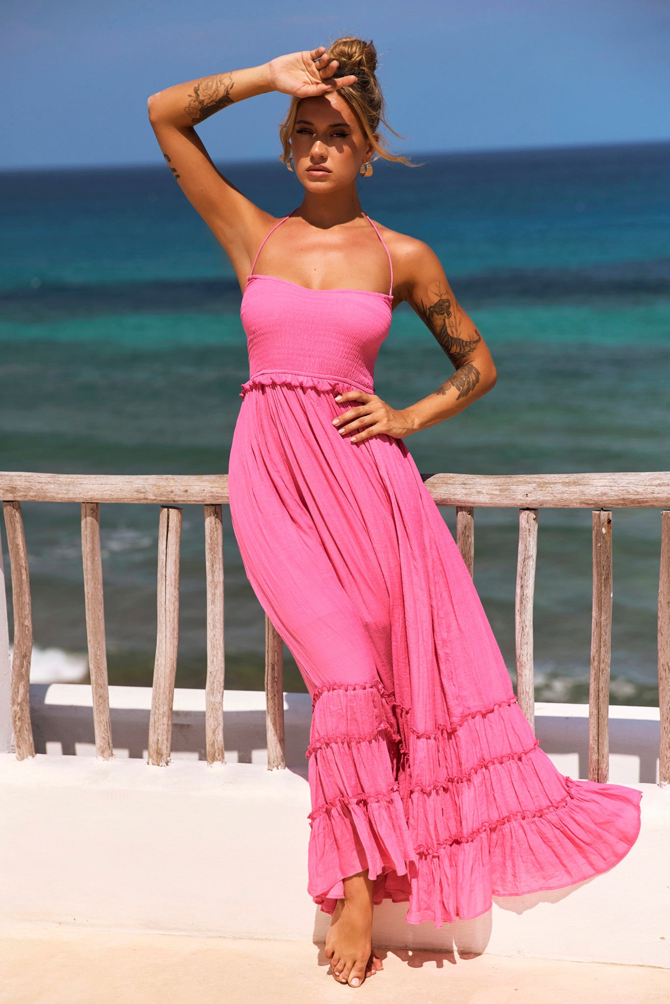 Sun Setter Maxi Dress - Pink | Sage and Paige AUS.