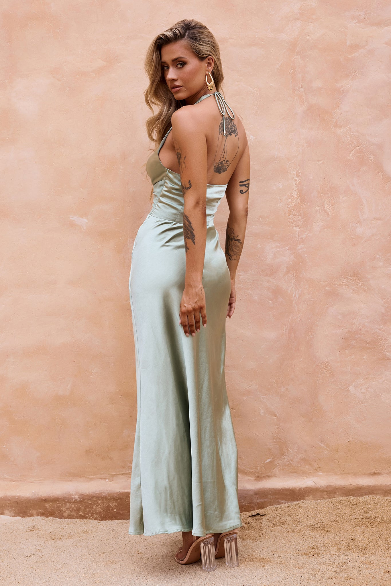 Angele Maxi Dress - Sage | Sage and Paige AUS.